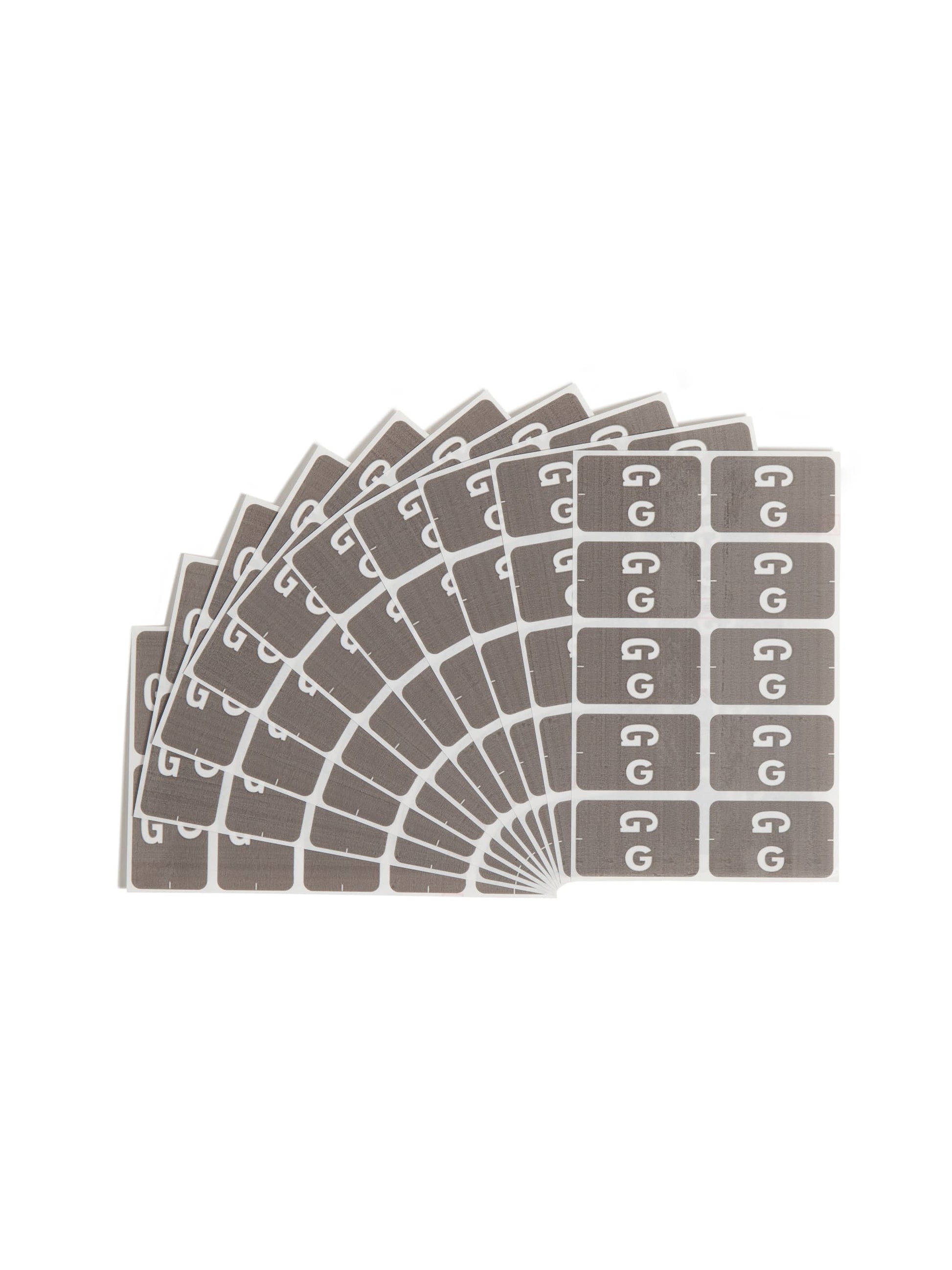 AlphaZ® ACCS Color Coded Alphabetic Labels - Sheets, Gray Color, 1" X 1-5/8" Size, Set of 100, 086486671774
