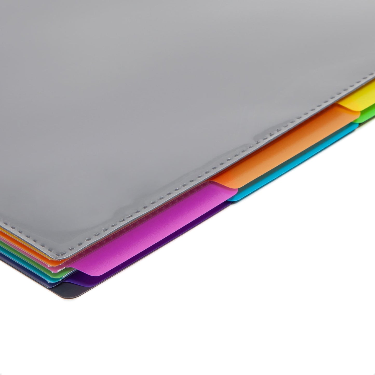 Poly Project Organizers, 12 Pockets, 1/3-Cut Tab, Gray Color, Letter Size, Set of 1, 086486892070