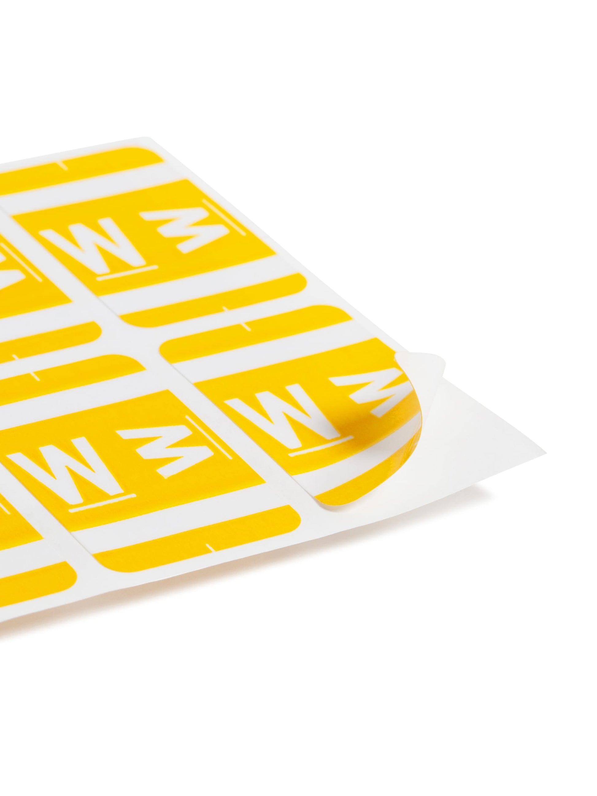 AlphaZ® ACCS Color Coded Alphabetic Labels - Sheets, Yellow Color, 1" X 1-5/8" Size, Set of 100, 086486671934
