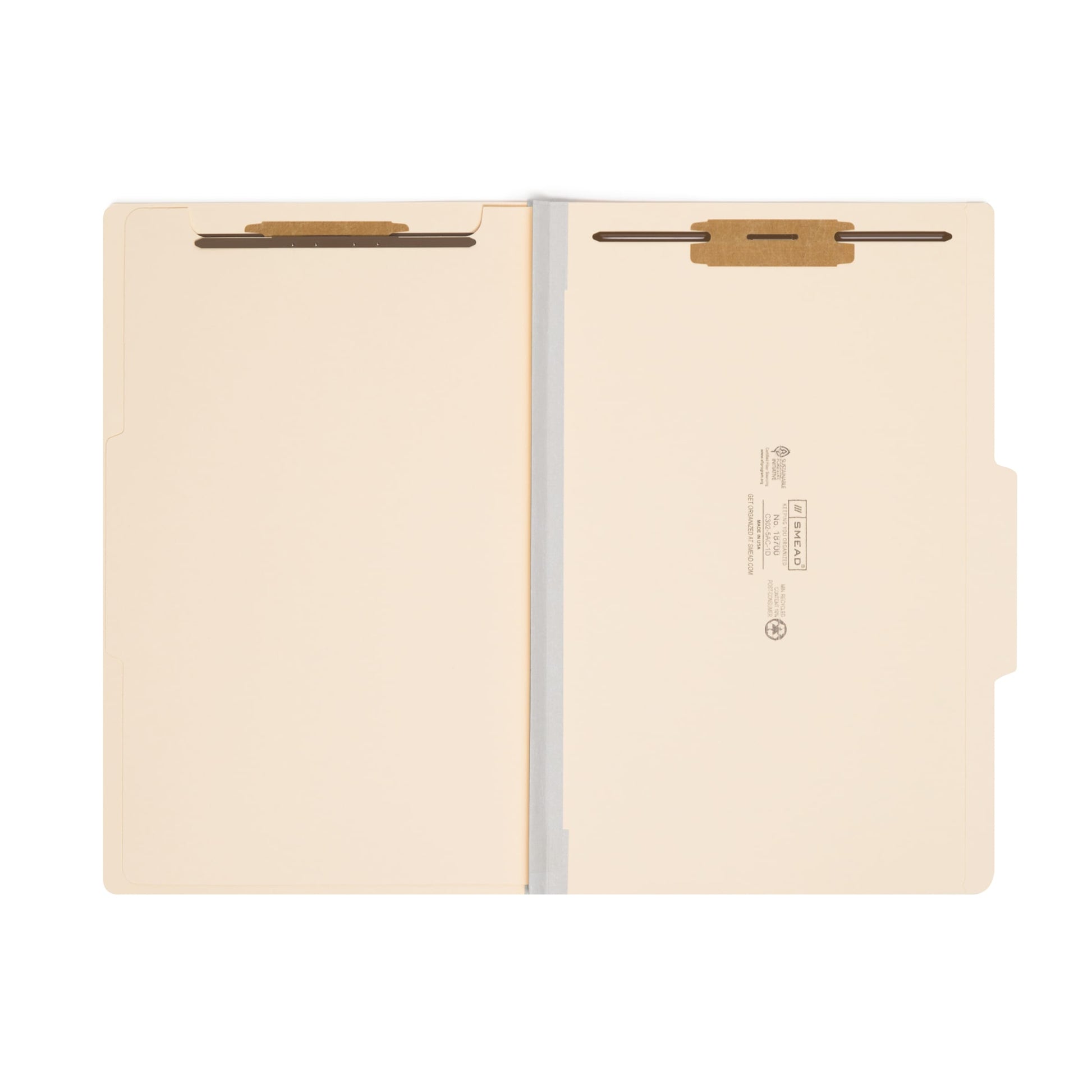 Classification File Folders, 1 Divider, 2 inch Expansion, Manila Color, Legal Size, Set of 10, 30086486187009