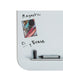 Rounded Edge Glass Board with Floating Tray, White, 23" x 17", 2' or Smaller, White, 23" X 17" Size, Set of 1, 843463147598