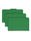SafeSHIELD® Premium Pressboard Classification File Folders, 2 Dividers, 2 inch Expansion, 2/5-Cut Tab, Green Color, Legal Size, Set of 10, 30086486192010