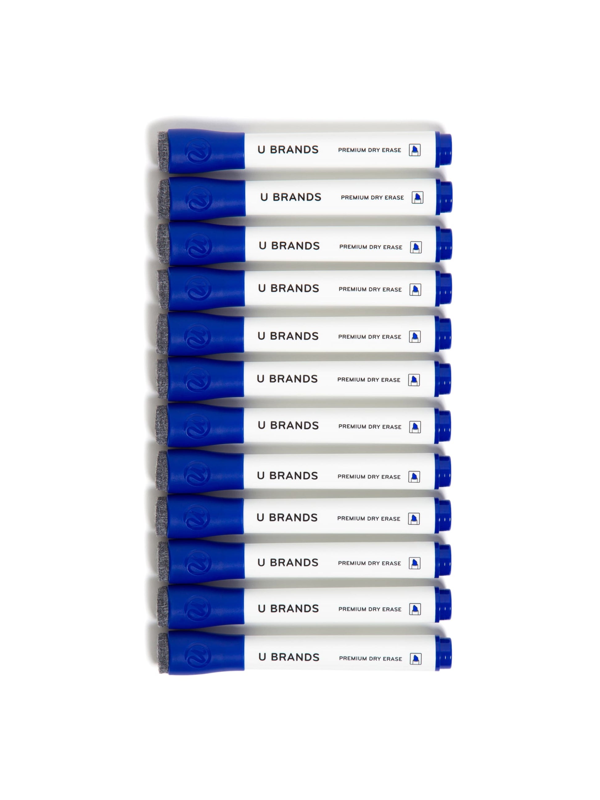 Chisel Tip Dry Erase Markers, Blue, Blue, Set of 12, 817894029266