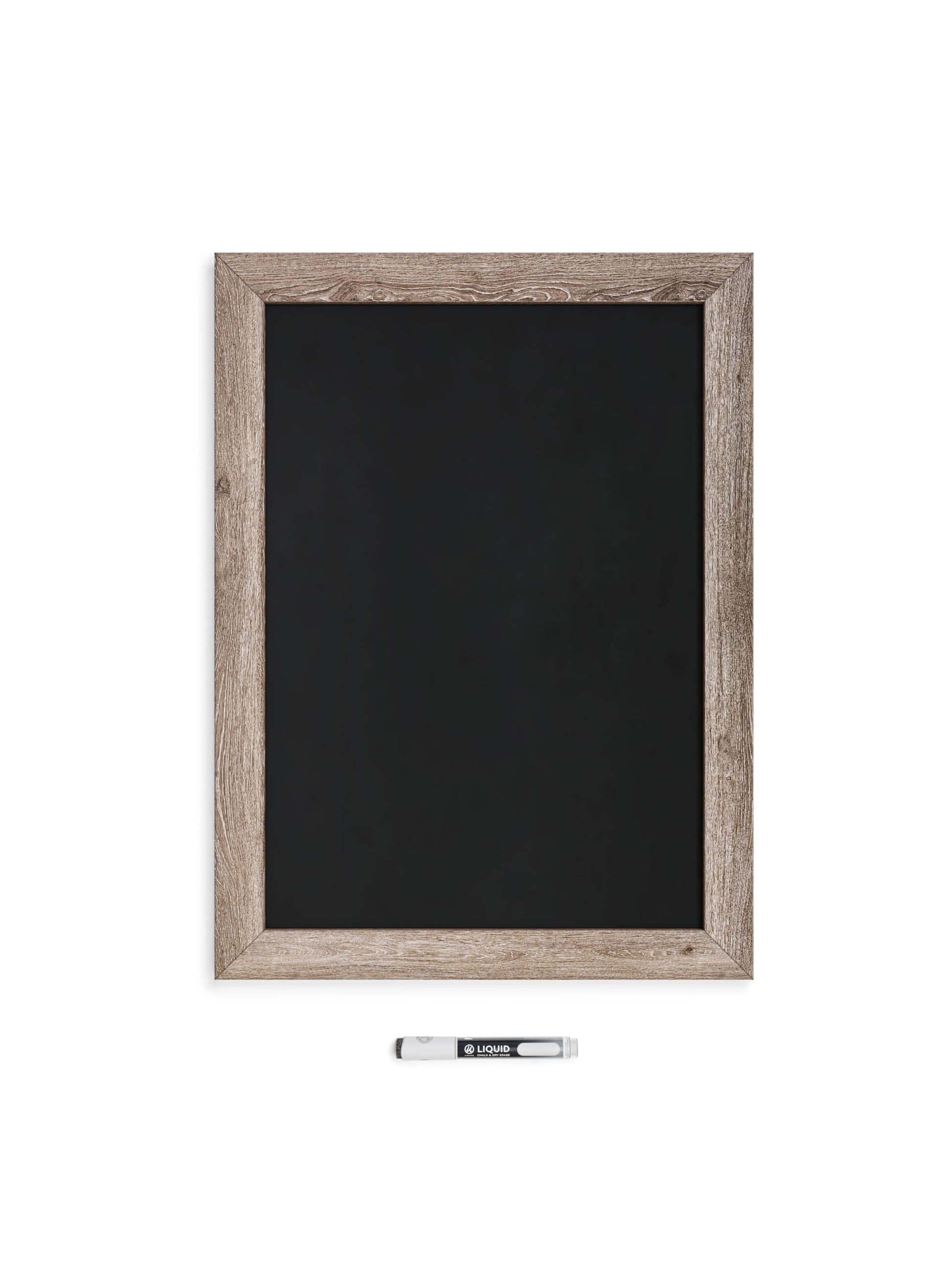 Rustic Frame Magnetic Chalkboard, Brown, Black, 23" x 17", 2 x 1.5, Black, 23" X 17" Size, Set of 1, 843463145501