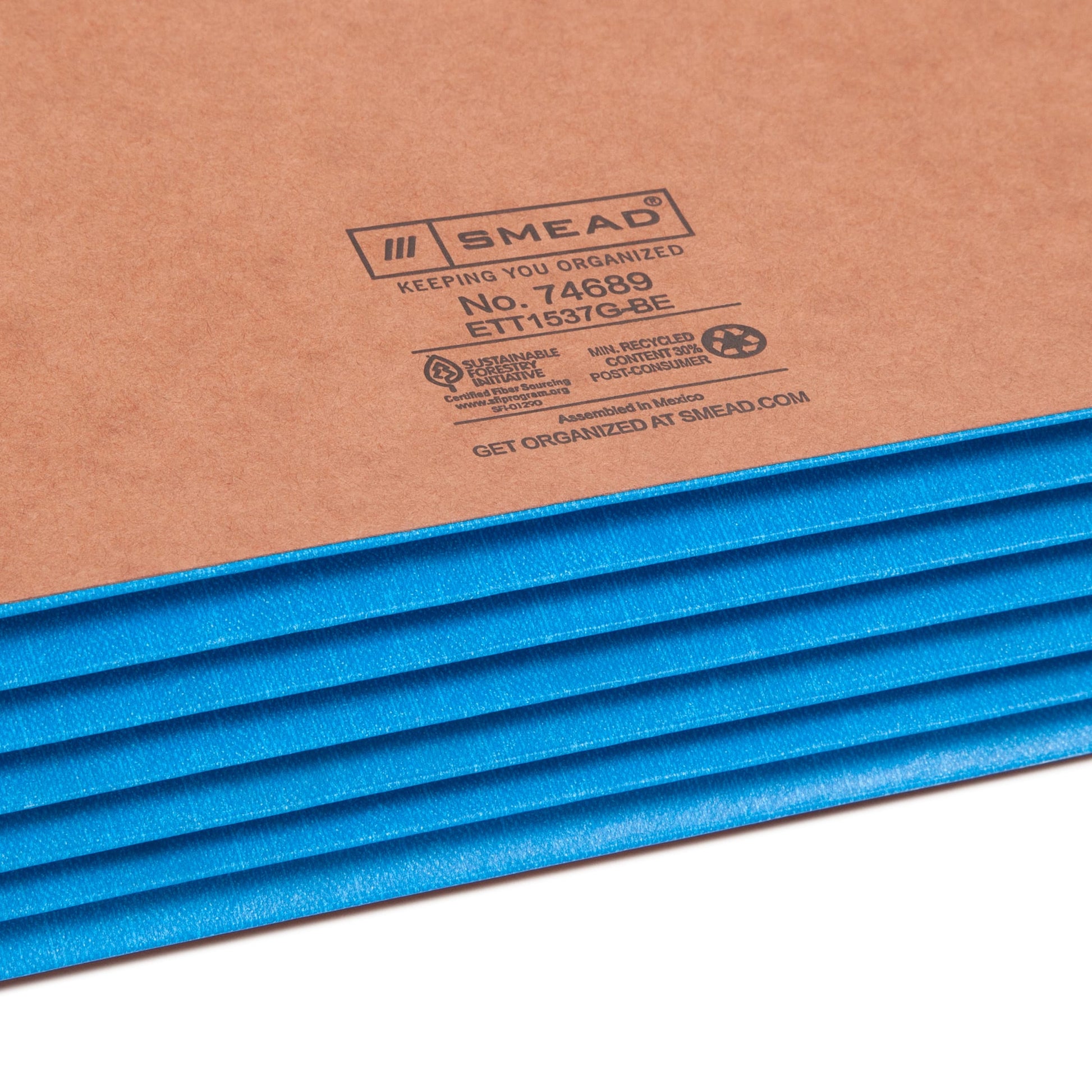 Reinforced End Tab File Pockets, Straight-Cut Tab, 5-1/4 inch Expansion, Blue Color, Extra Wide Legal Size, Set of 10, 30086486746893