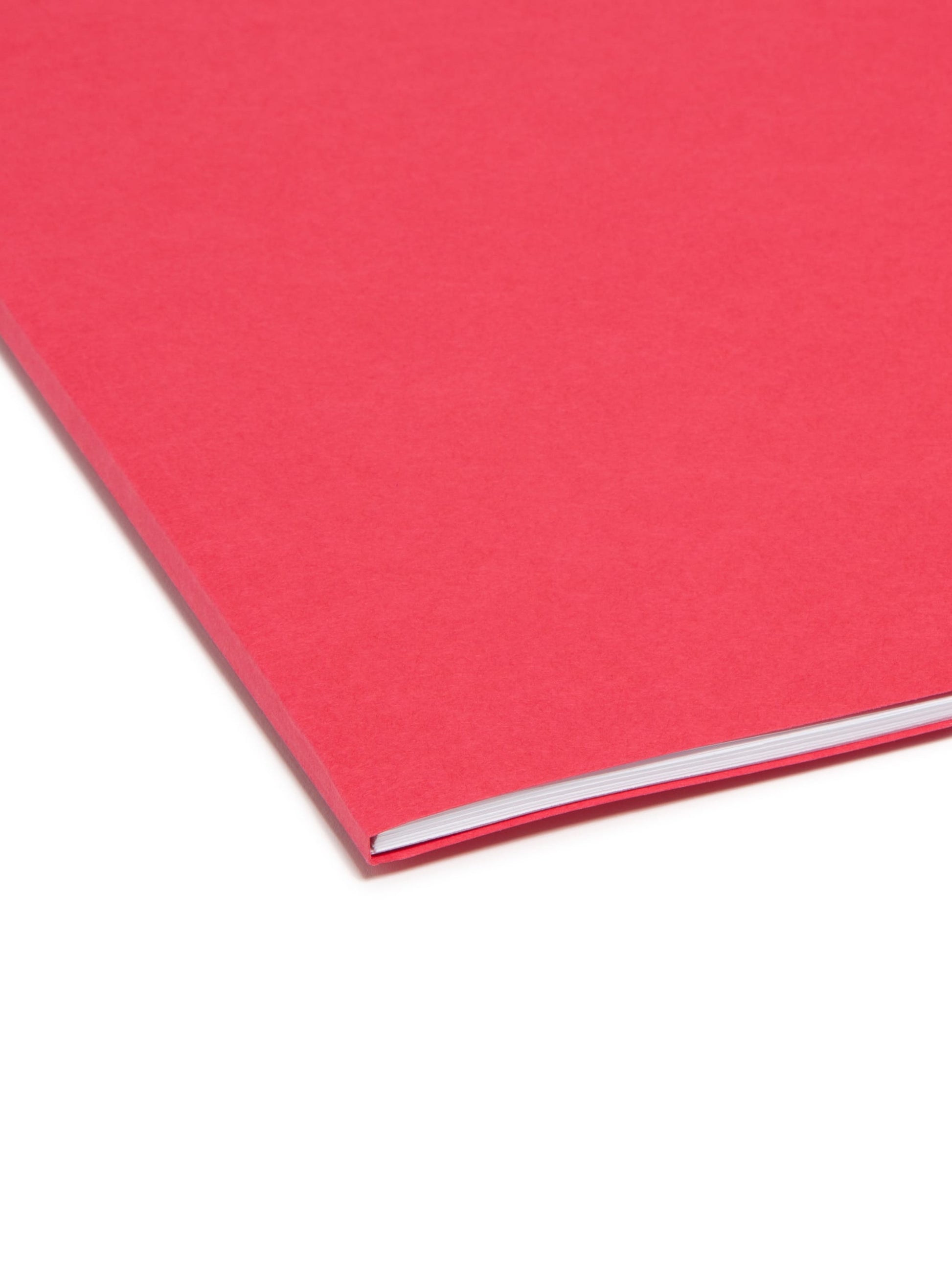 Reinforced Tab File Folders, Straight-Cut Tab, Red Color, Letter Size, Set of 100, 086486127103