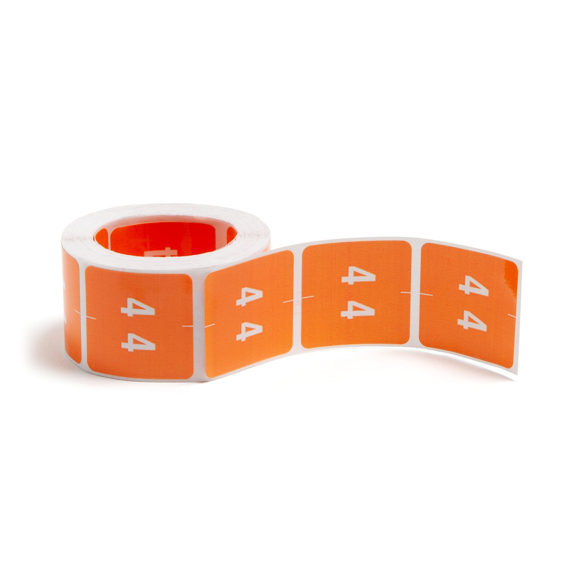 DCC Color-Coded Numeric Labels - Rolls, Orange Color, 1-1/2" X 1-1/2" Size, Set of 250, 086486674249