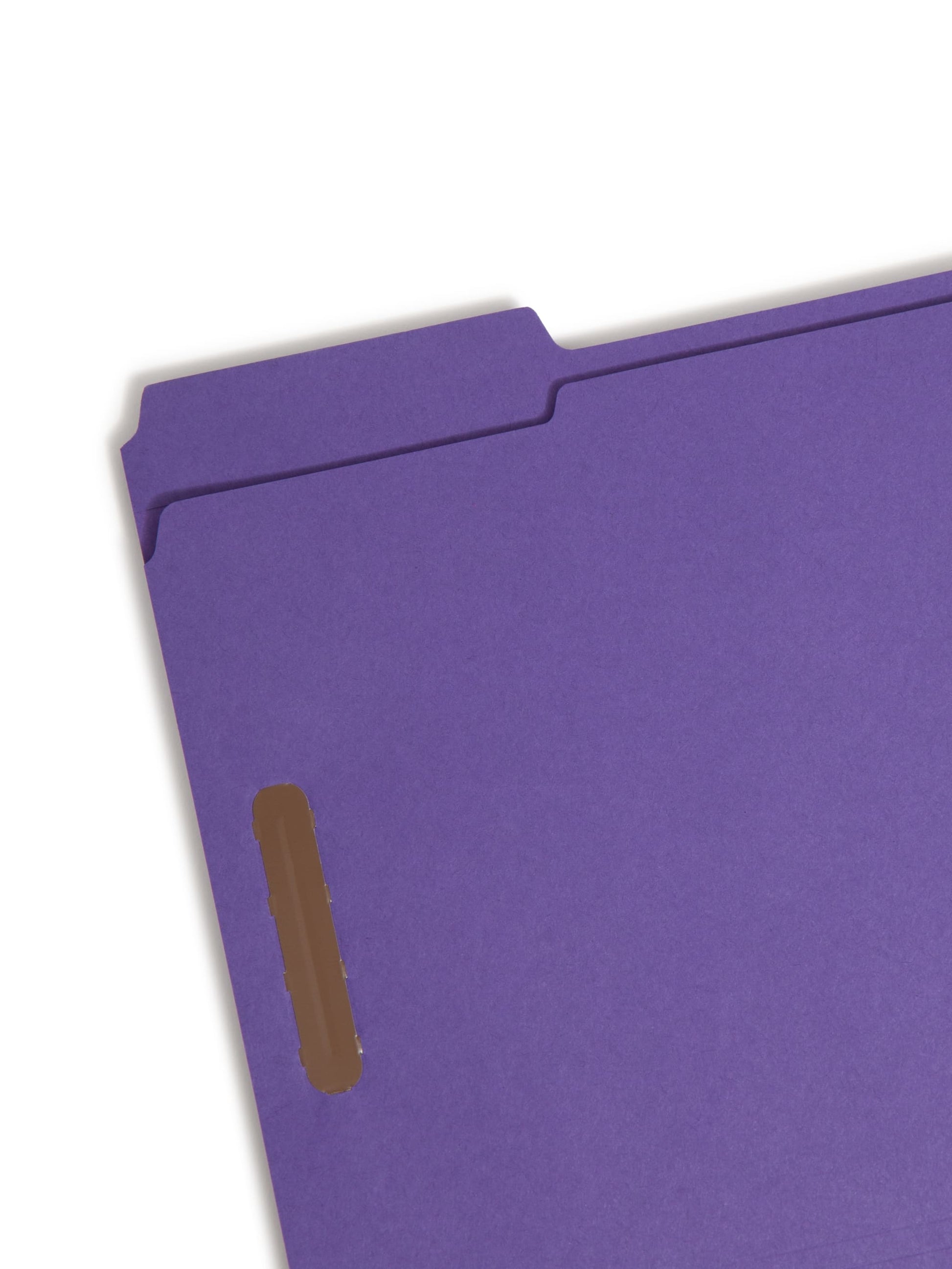 Reinforced Tab Fastener File Folders, 1/3-Cut Tab, 2 FastenersReinforced Tab Fastener File Folders, 1/3 Cut, Purple, Letter, Purple, Letter Size, Set of 50, 086486130400