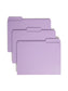 Reinforced Tab File Folders, 1/3-Cut Tab, Lavender Color, Letter Size, Set of 100, 086486124348