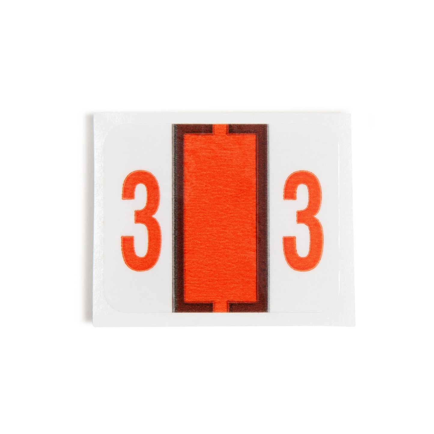 BCCRN Bar Style Color-Coded Numeric Labels, 0-9 Rolls, Dark Orange Color, 1-1/4" X 1" Size, Set of 50, 086486673730