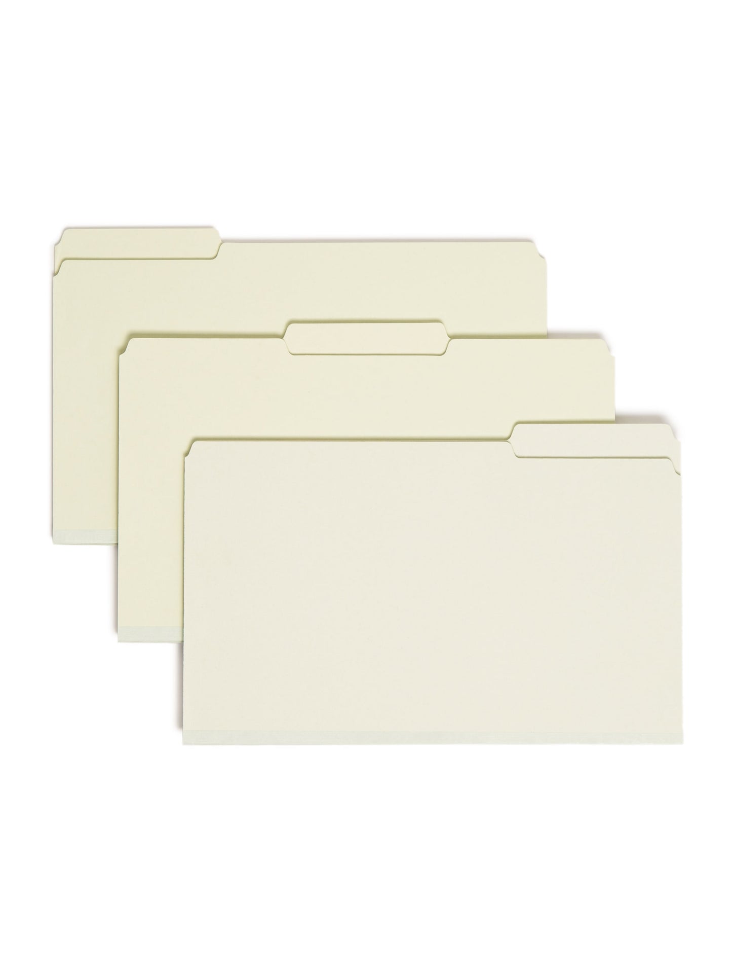 SafeSHIELD® Pressboard Fastener File Folders, 2 inch Expansion, 1/3-Cut Tab, Gray/Green Color, Legal Size, Set of 25, 086486199346