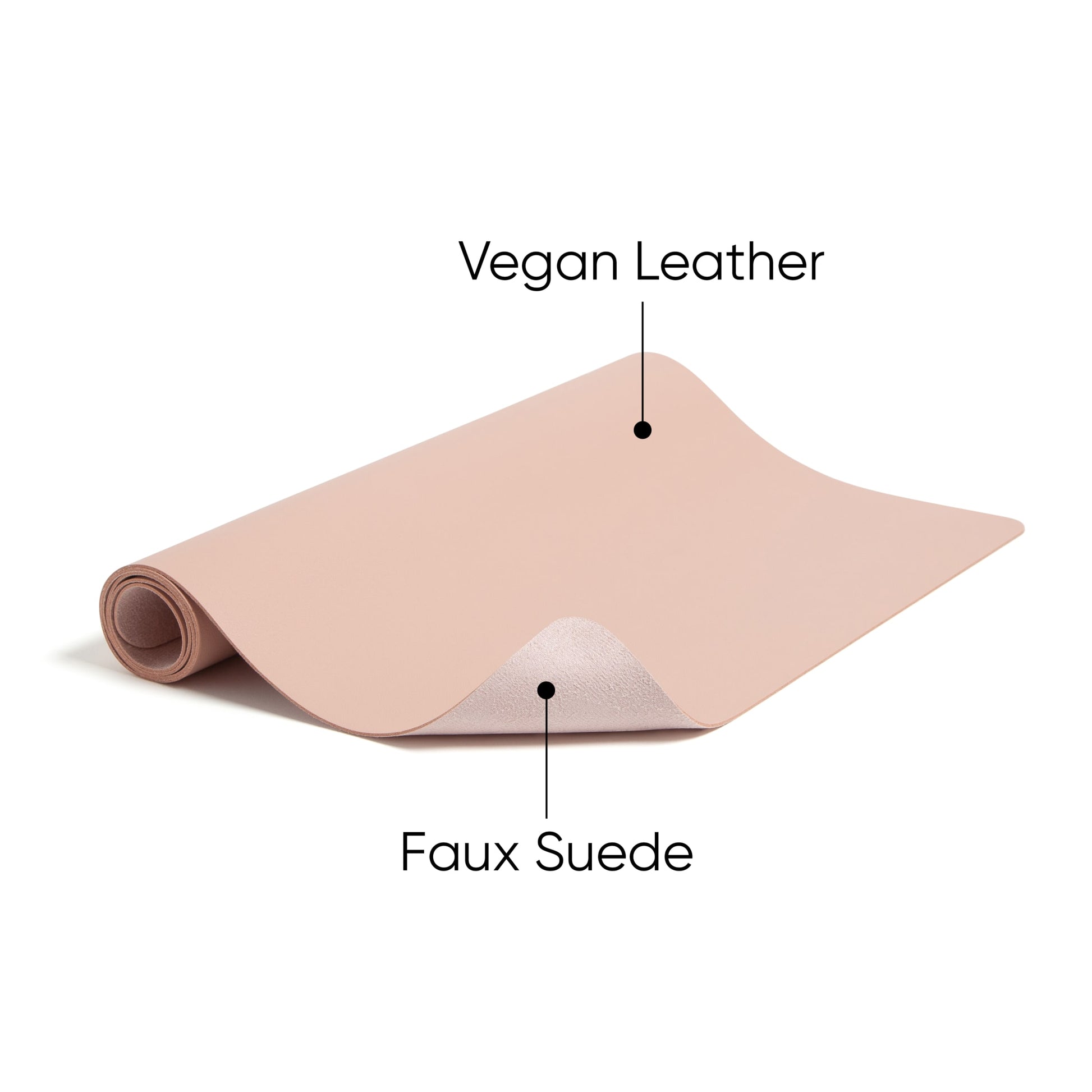 Vegan Leather Desk Pad, Dusty Rose Color, 36"X17" Size, Set of 1, 086486648295
