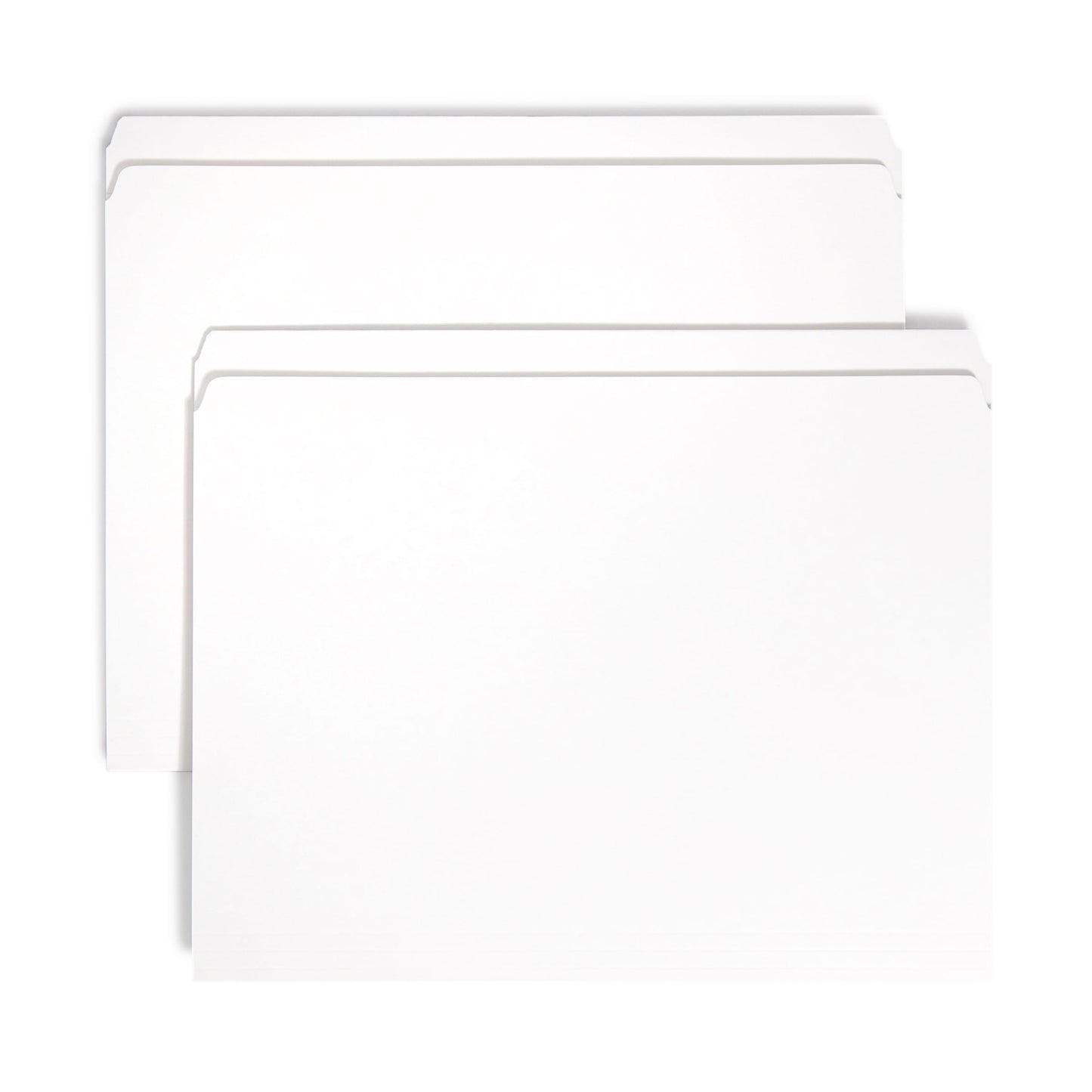 Reinforced Tab File Folders, Straight-Cut Tab, White Color, Letter Size, Set of 100, 086486128100