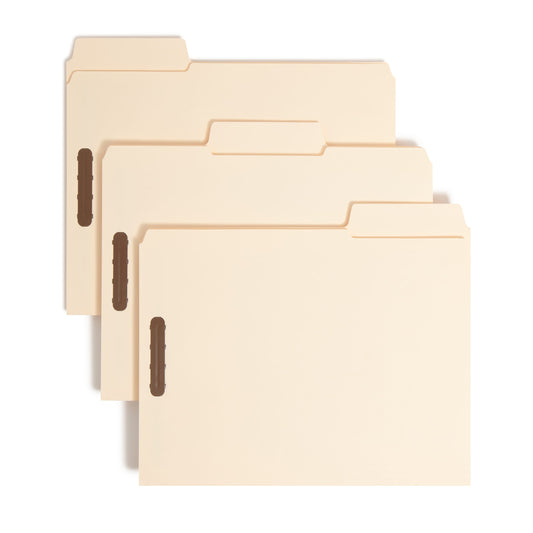 SuperTab® Fastener File Folders, Manila Color, Letter Size, Set of 50, 086486145350