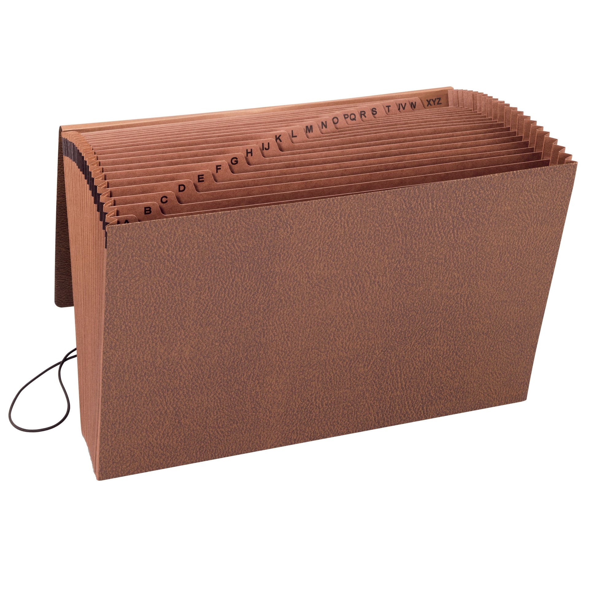 TUFF® Expanding Files with Flap and Elastic Cord, A-Z Tab, 21 Pocket, Brown Color, Legal Size, Set of 1, 086486703208
