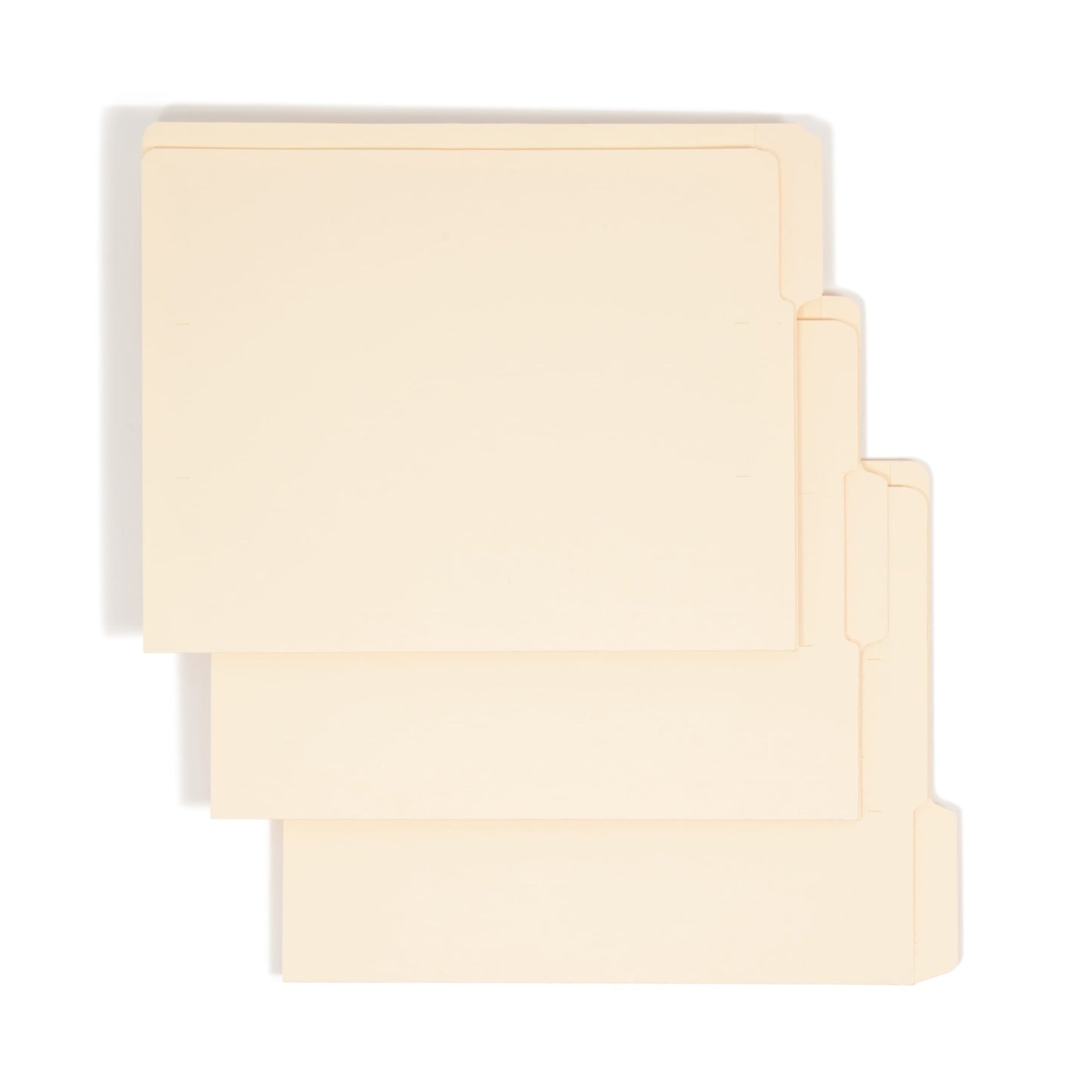 Shelf-Master® Reinforced Tab End Tab File Folders, 1/3-Cut Tab, Assorted Positions, Manila Color, Letter Size, Set of 100, 086486241342
