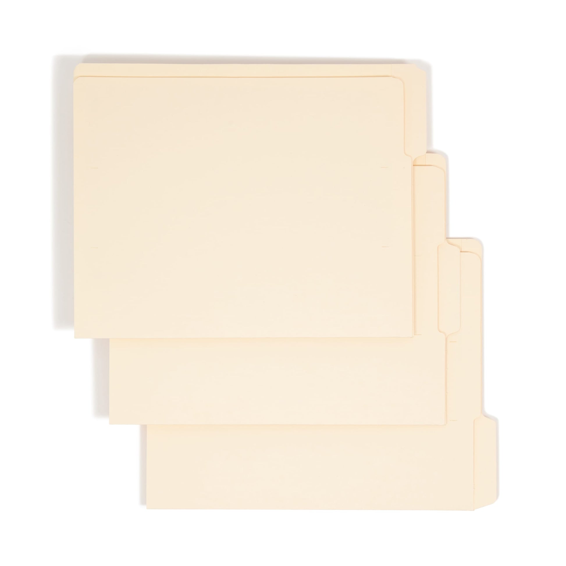 Shelf-Master® Reinforced Tab End Tab File Folders, 1/3-Cut Tab, Assorted Positions, Manila Color, Letter Size, Set of 100, 086486241342