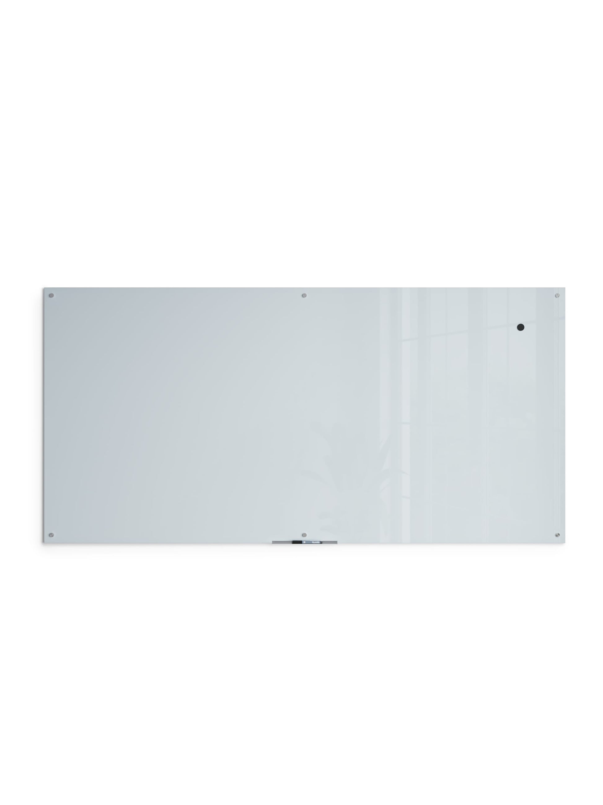 Frameless Glass Magnetic Dry Erase Board, White, 96" x 47", 8 x 4, White, 96" X 47" Size, Set of 1, 843463141480