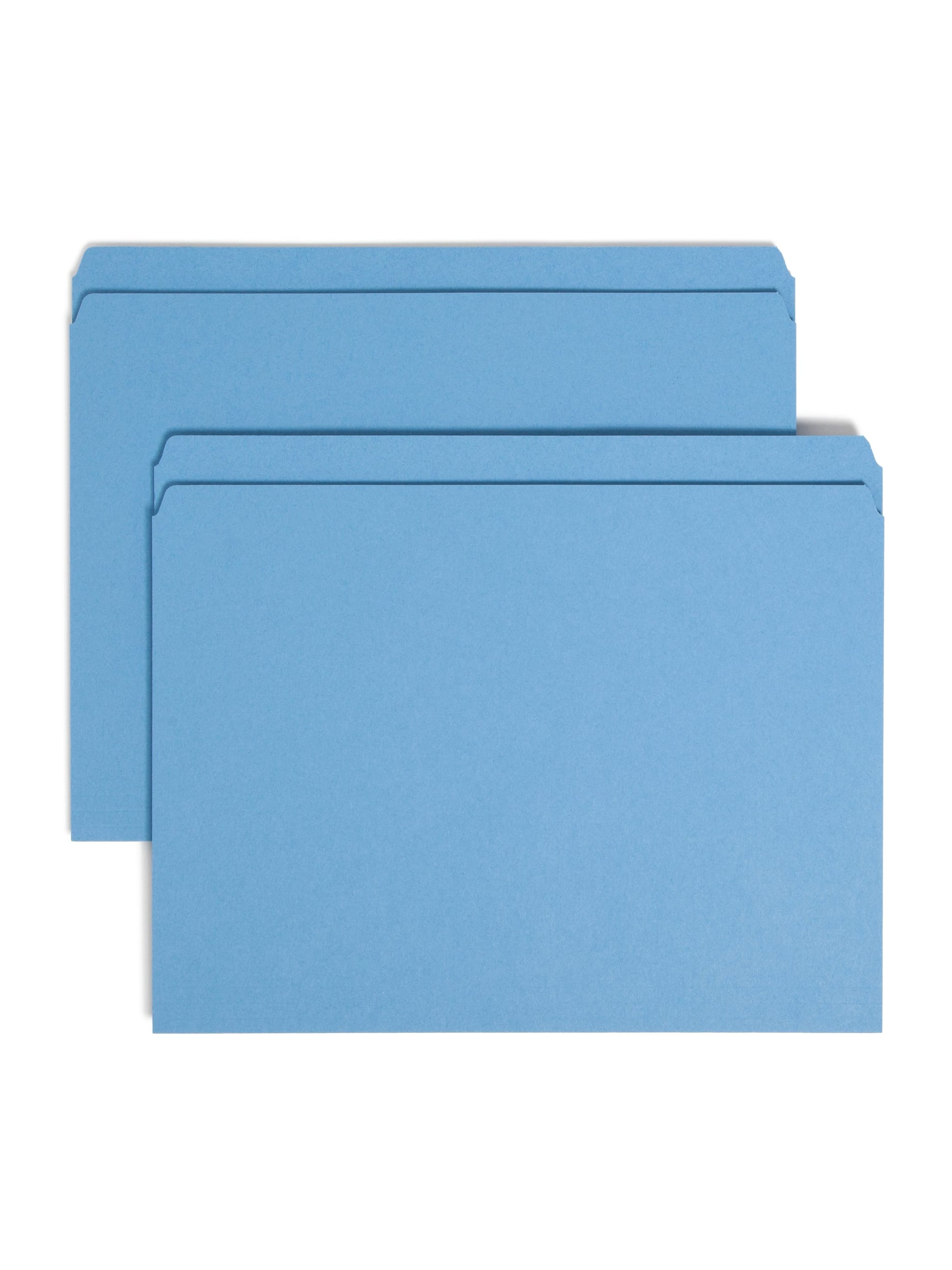 Standard File Folders, Straight-Cut Tab, Blue Color, Letter Size, Set of 100, 086486109352