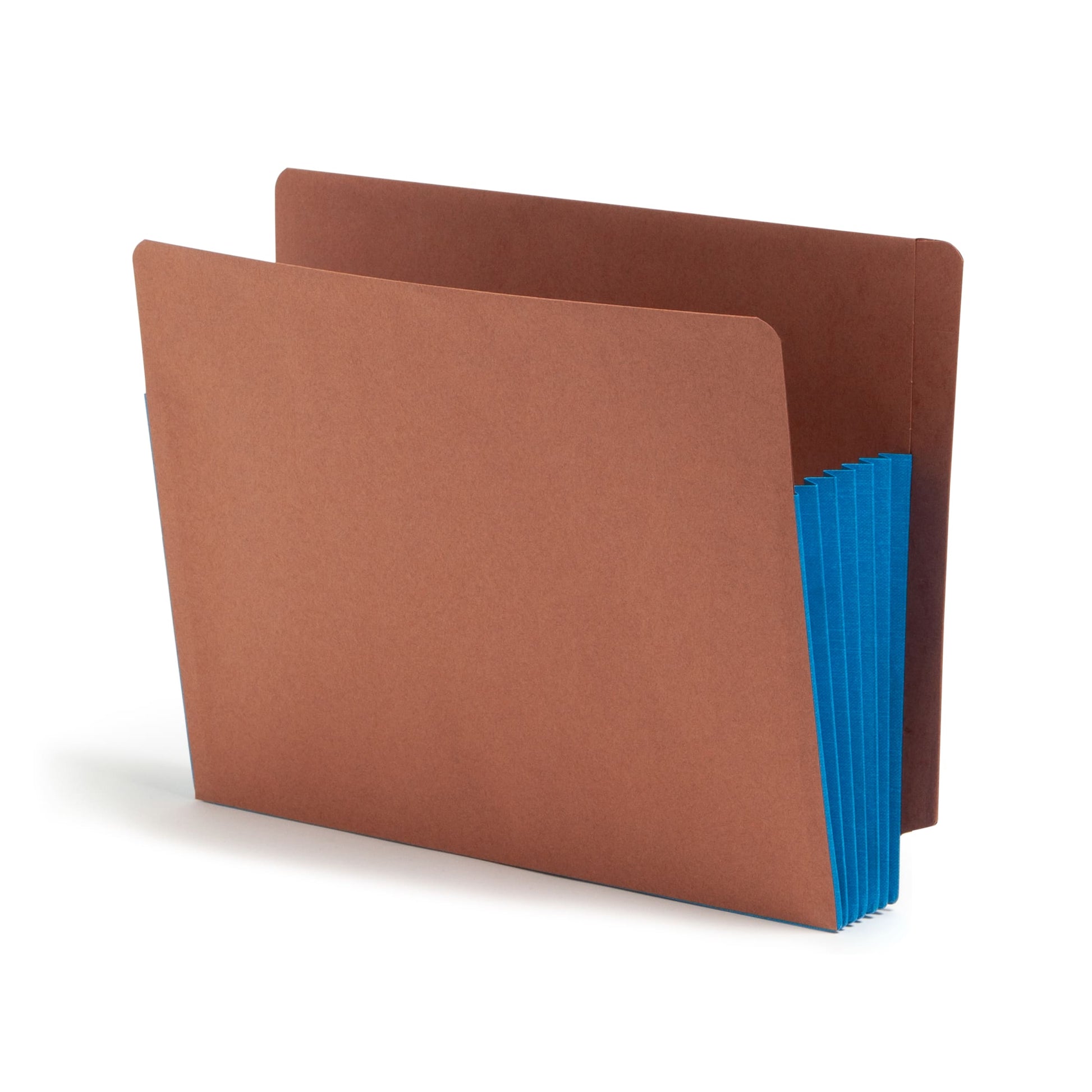 Reinforced End Tab File Pockets, Straight-Cut Tab, 5-1/4 inch Expansion, Blue Color, Extra Wide Letter Size, Set of 10, 30086486736894
