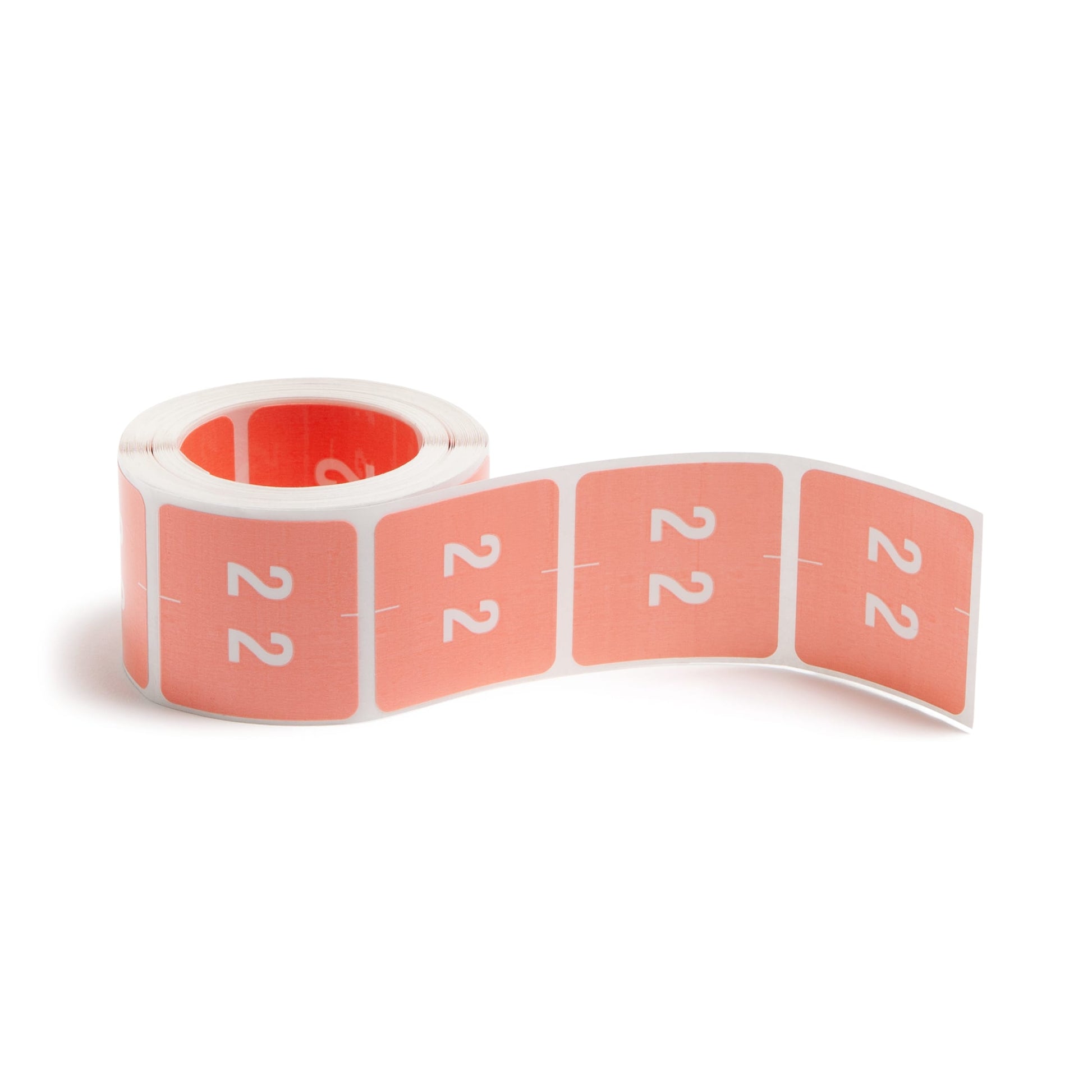 DCC Color-Coded Numeric Labels - Rolls, Pink Color, 1-1/2" X 1-1/2" Size, Set of 250, 086486674225