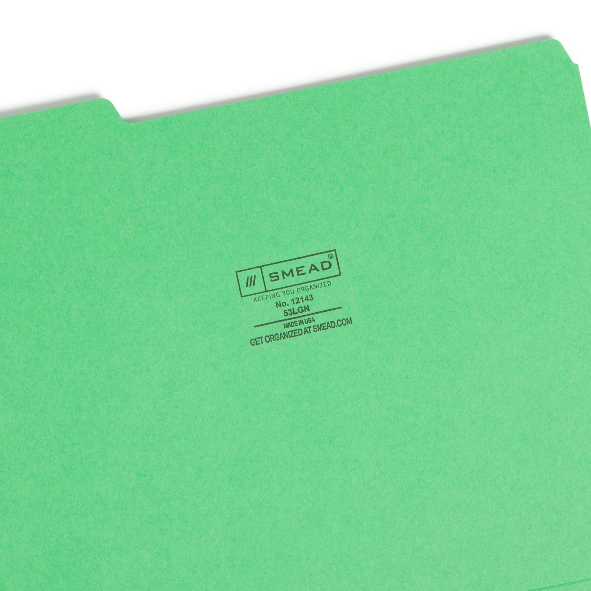Standard File Folders, 1/3-Cut Tab, Green Color, Letter Size, Set of 100, 086486121439