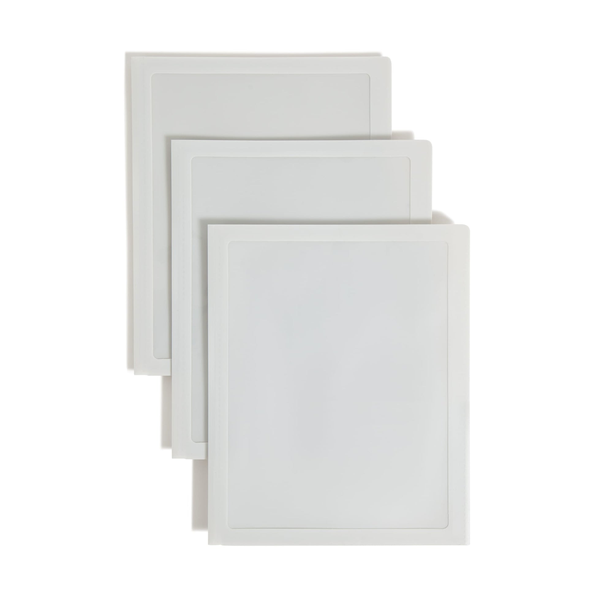 Frame View Poly Two-Pocket Folders, White Color, Letter Size, Set of 5, 086486877060