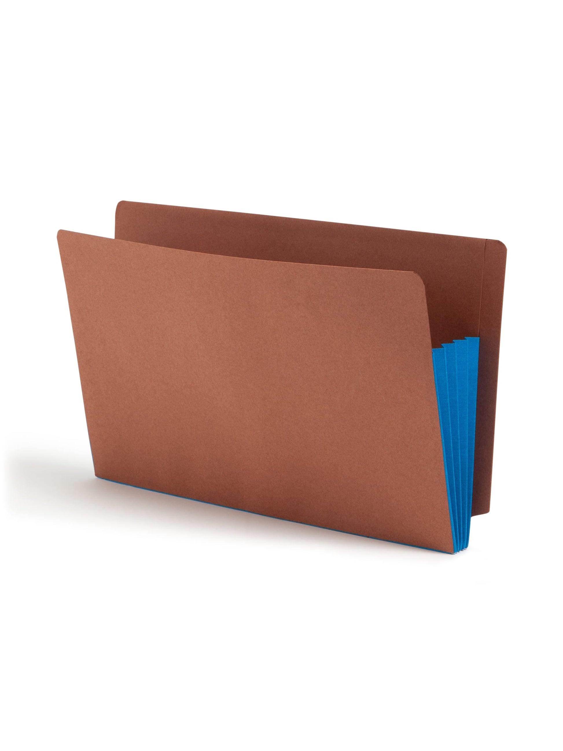 Reinforced End Tab File Pockets, Straight-Cut Tab, 3-1/2 inch Expansion, Blue Color, Extra Wide Legal Size, Set of 10, 30086486746794