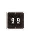 DCC Color-Coded Numeric Labels - Rolls, Black Color, 1-1/2" X 1-1/2" Size, Set of 250, 086486674294