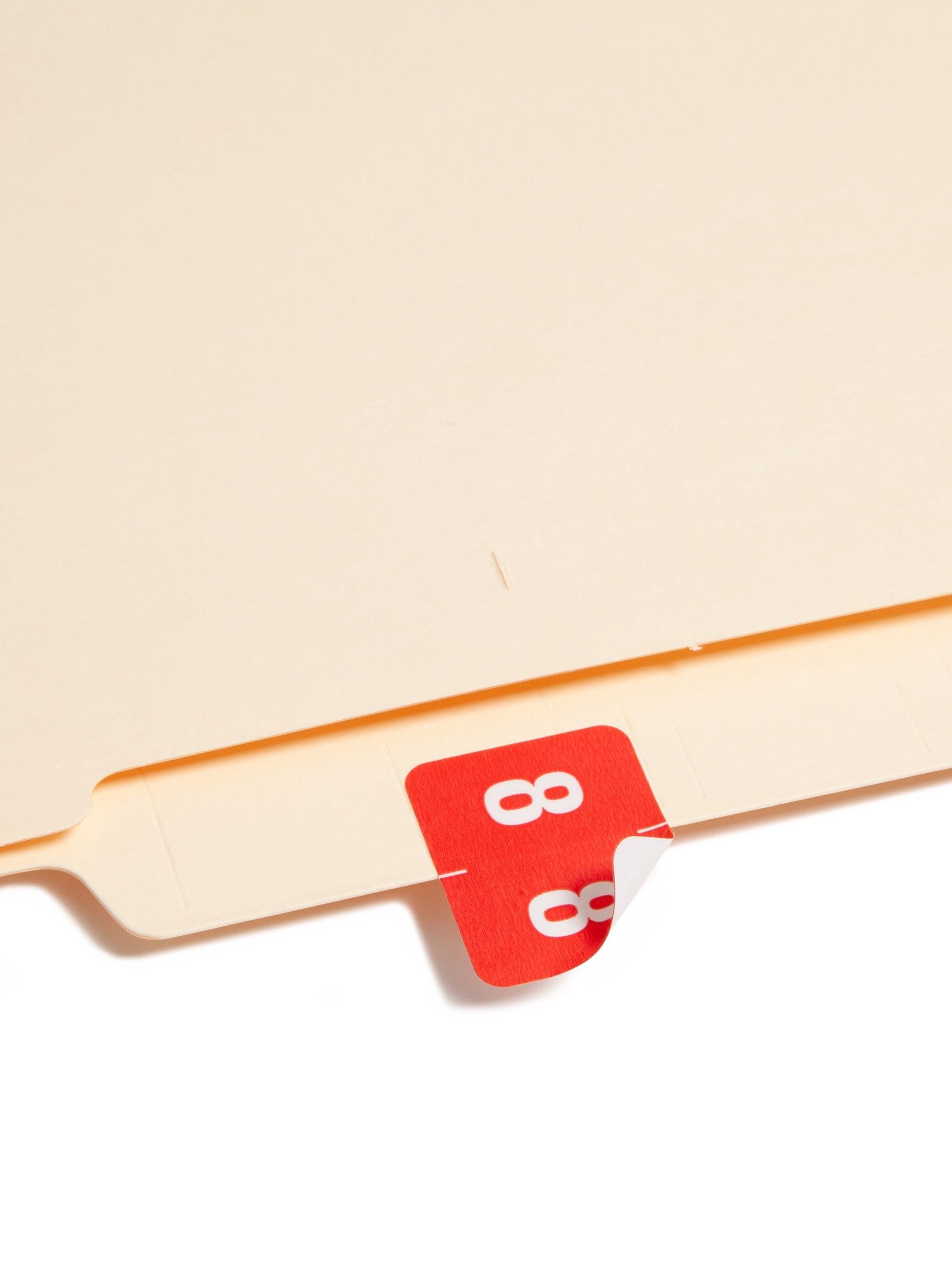DCCRN Color-Coded Numeric Labels - Rolls, Red Color, 1-1/4" X 1" Size, Set of 50, 086486673488