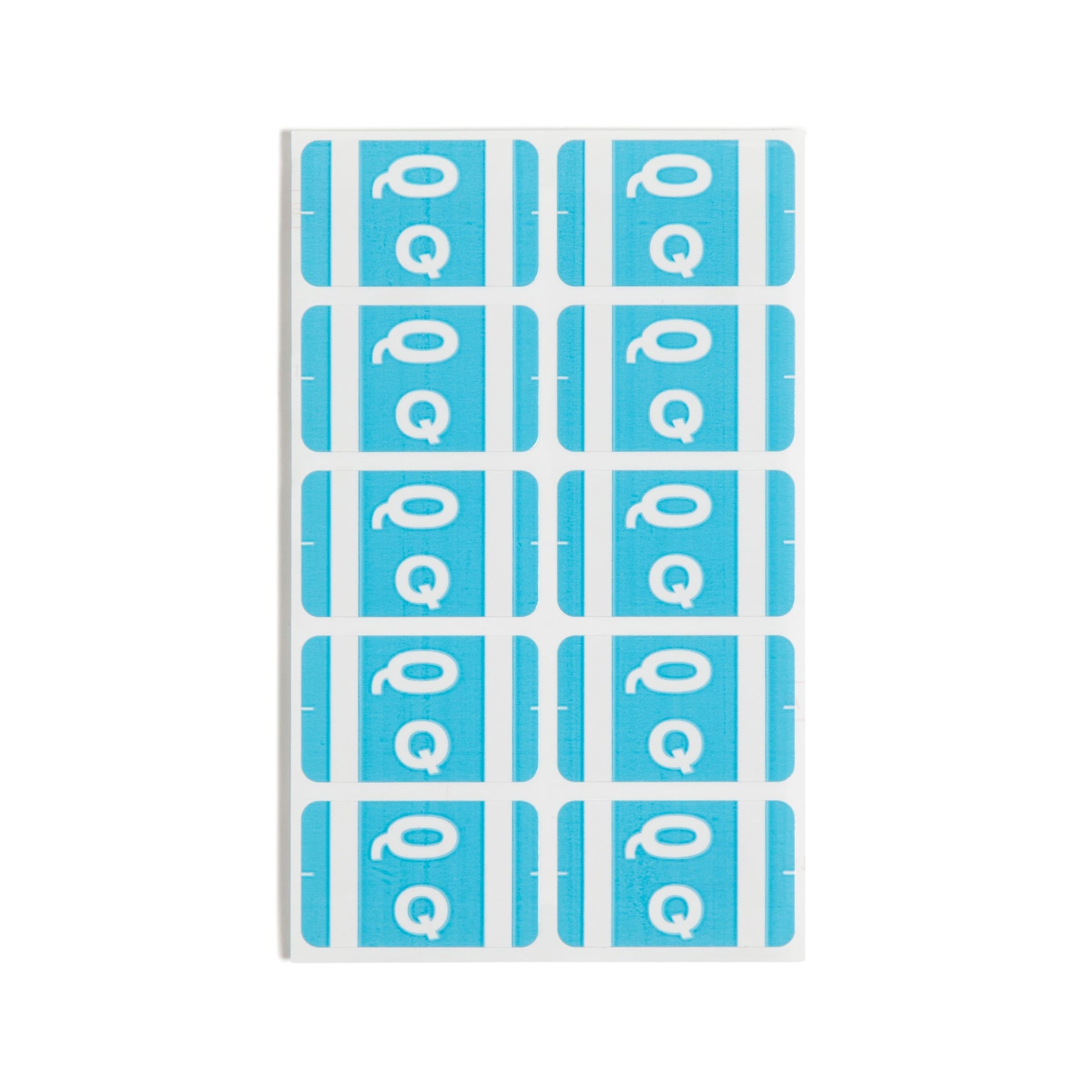 AlphaZ® ACCS Color Coded Alphabetic Labels - Sheets, Light Blue Color, 1" X 1-5/8" Size, Set of 100, 086486671873
