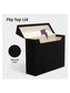 Flip Top Box, Charcoal Color, 13" X 9.4" X 3.7" Size, Set of 1, 086486702331