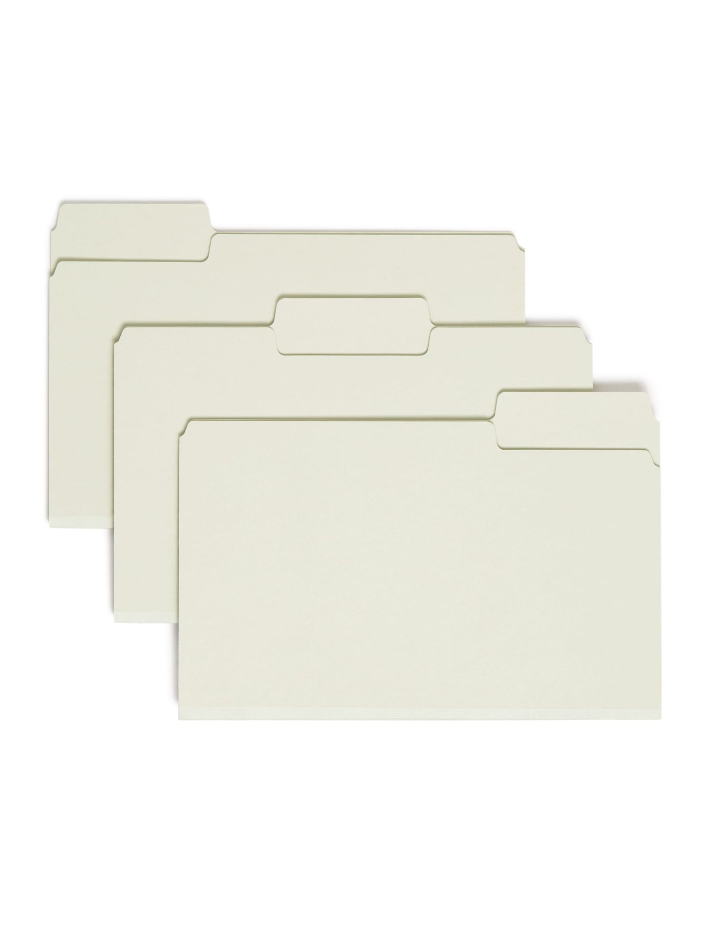 SuperTab® Pressboard Fastener File Folders, Gray/Green Color, Legal Size, Set of 25, 086486199810