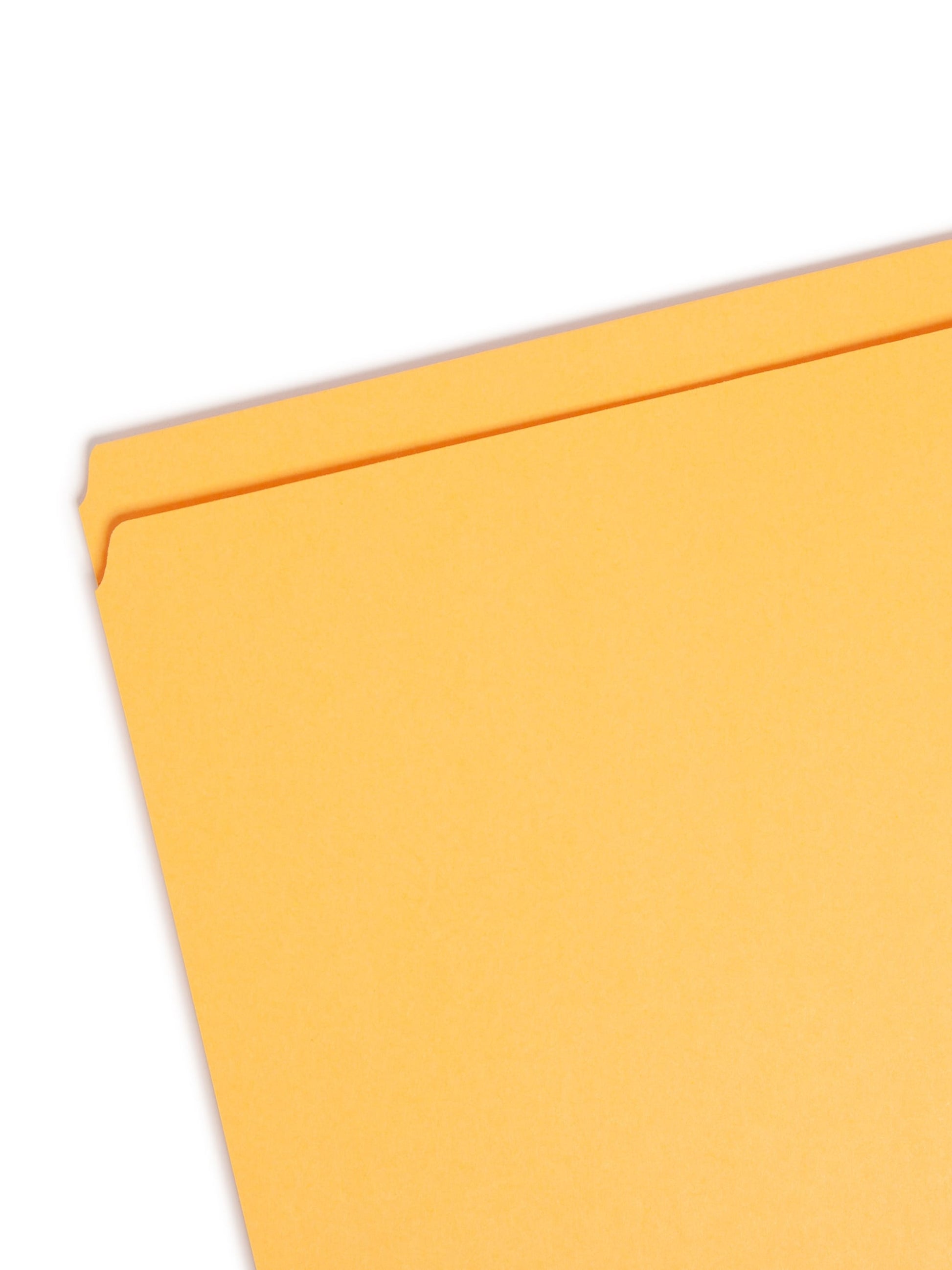 Reinforced Tab File Folders, Straight-Cut Tab, Gold Color, Letter Size, Set of 100, 086486122108