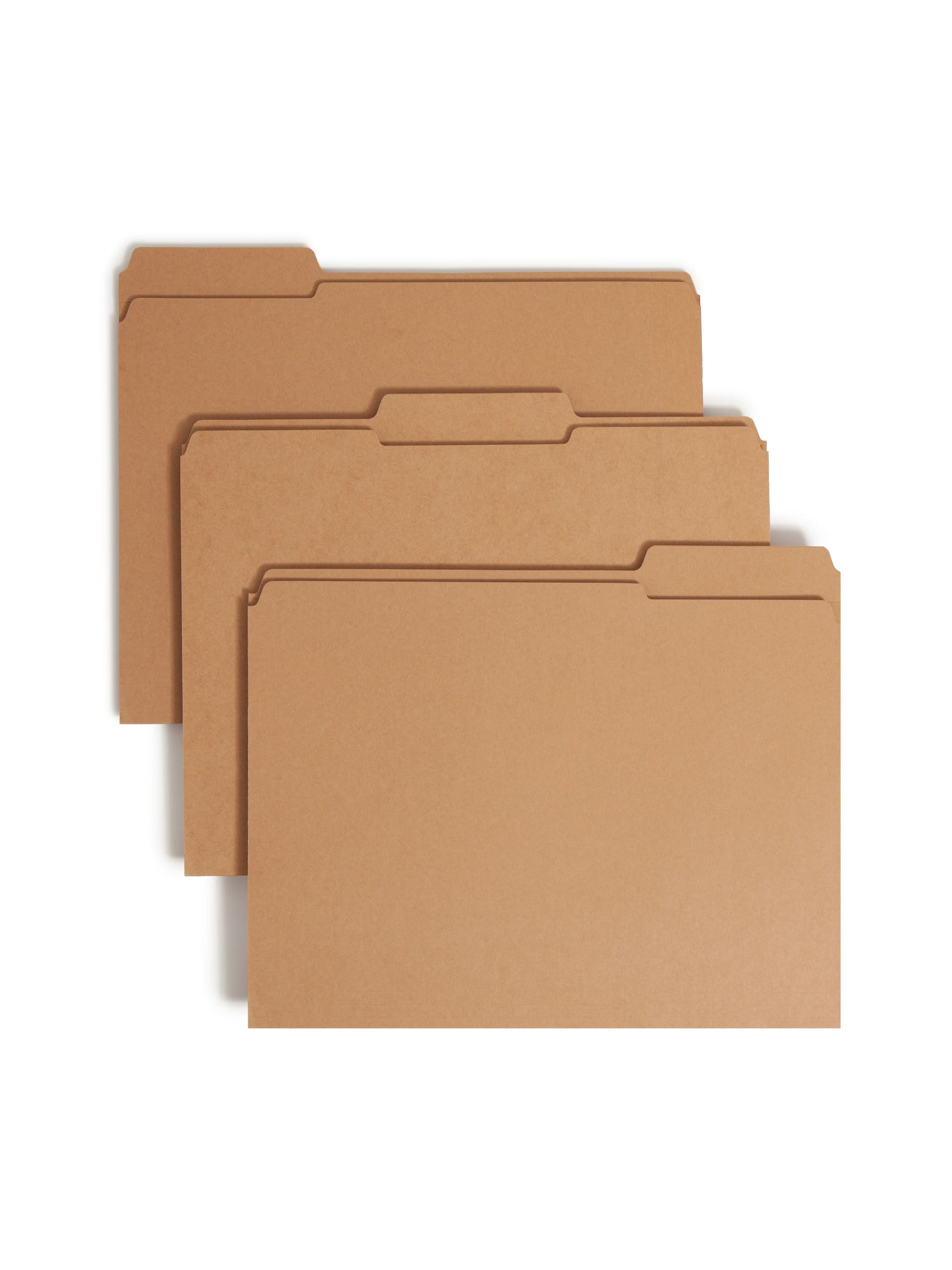 Reinforced Tab Fastener File Folders, 1/3-Cut Tab, 1 Fastener, Kraft Color, Letter Size, Set of 50, 086486148344