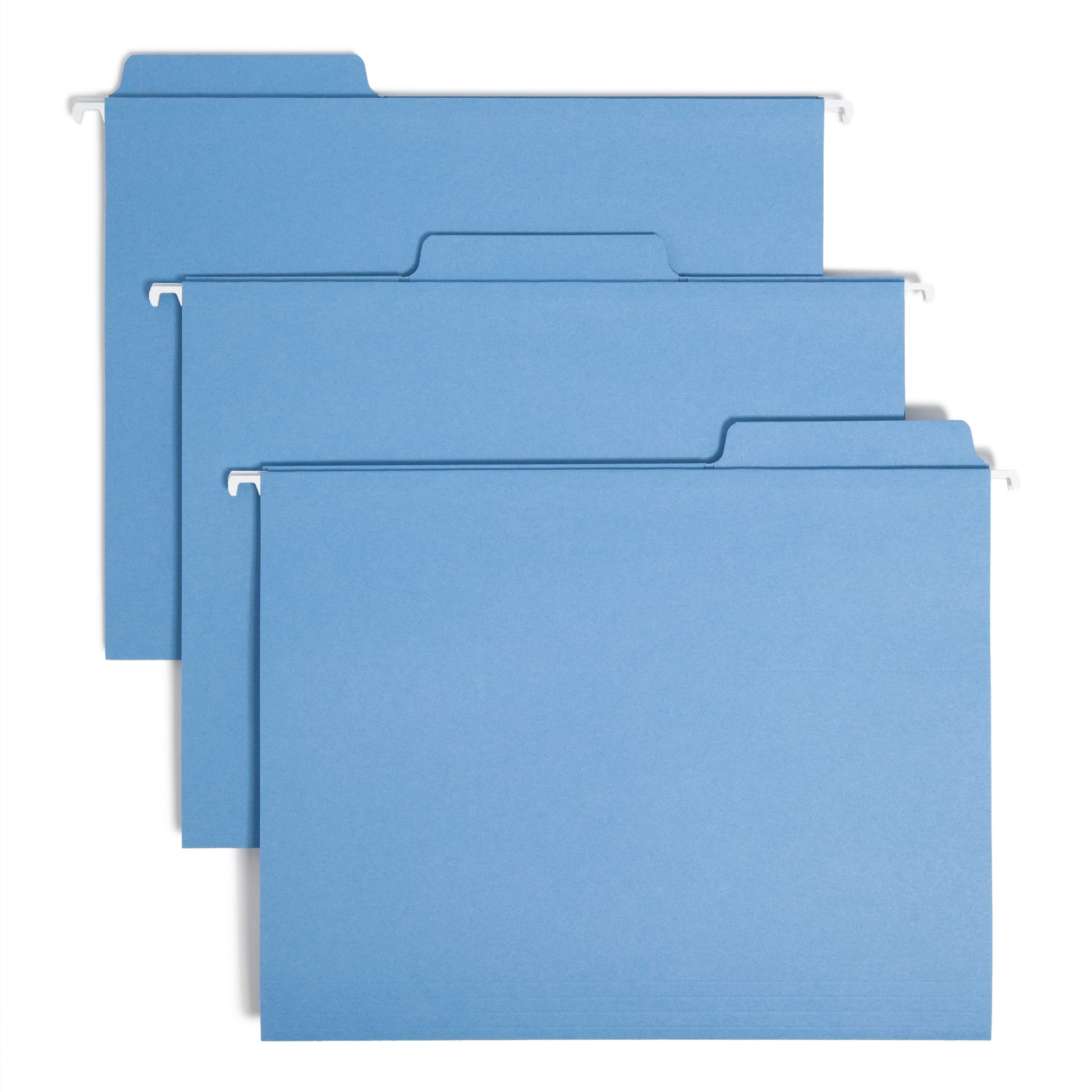 FasTab® Hanging File Folders, 1/3-Cut Tab, Blue Color, Letter Size, Set of 20, 086486640992