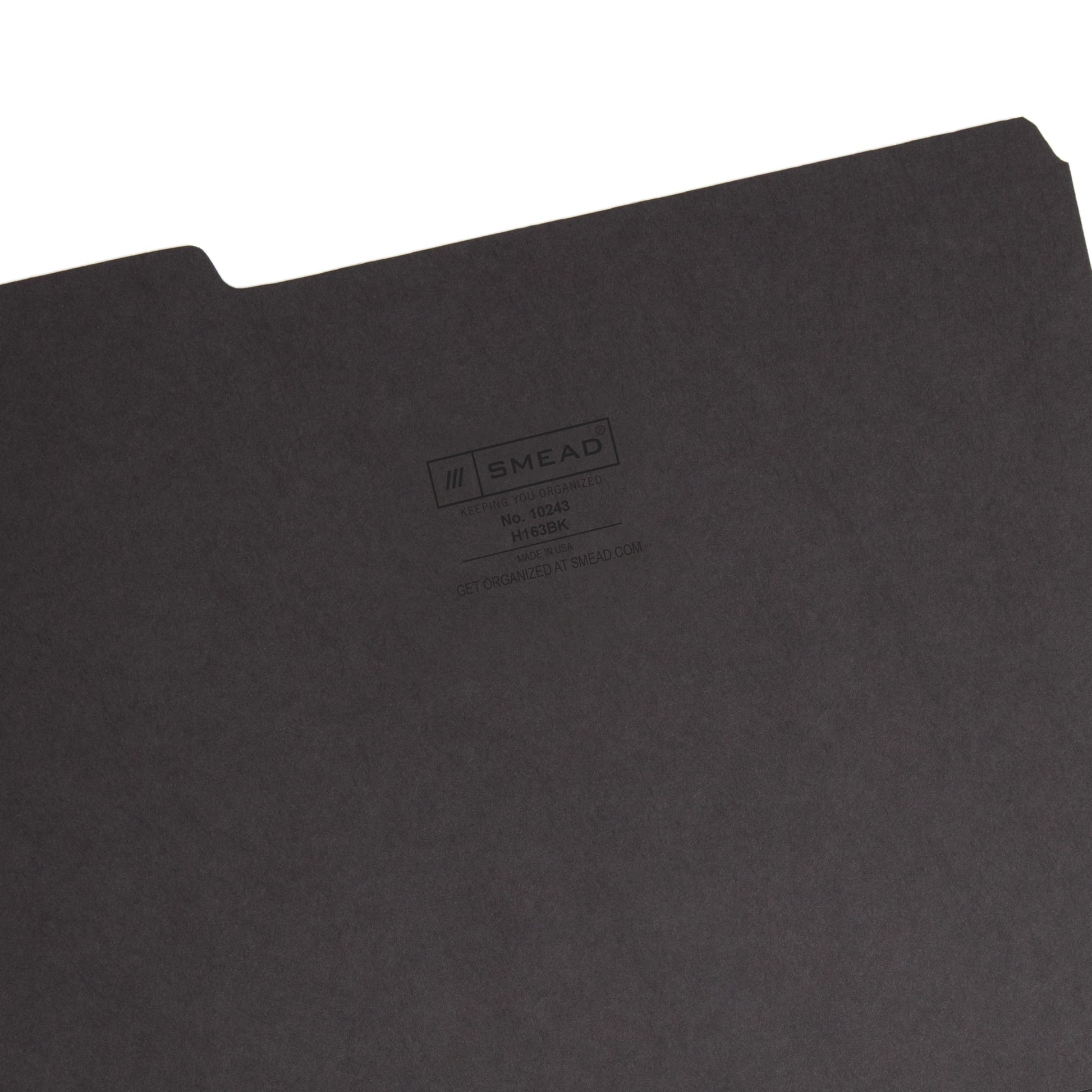 Interior File Folders, Black Color, Letter Size, Set of 100, 086486102438