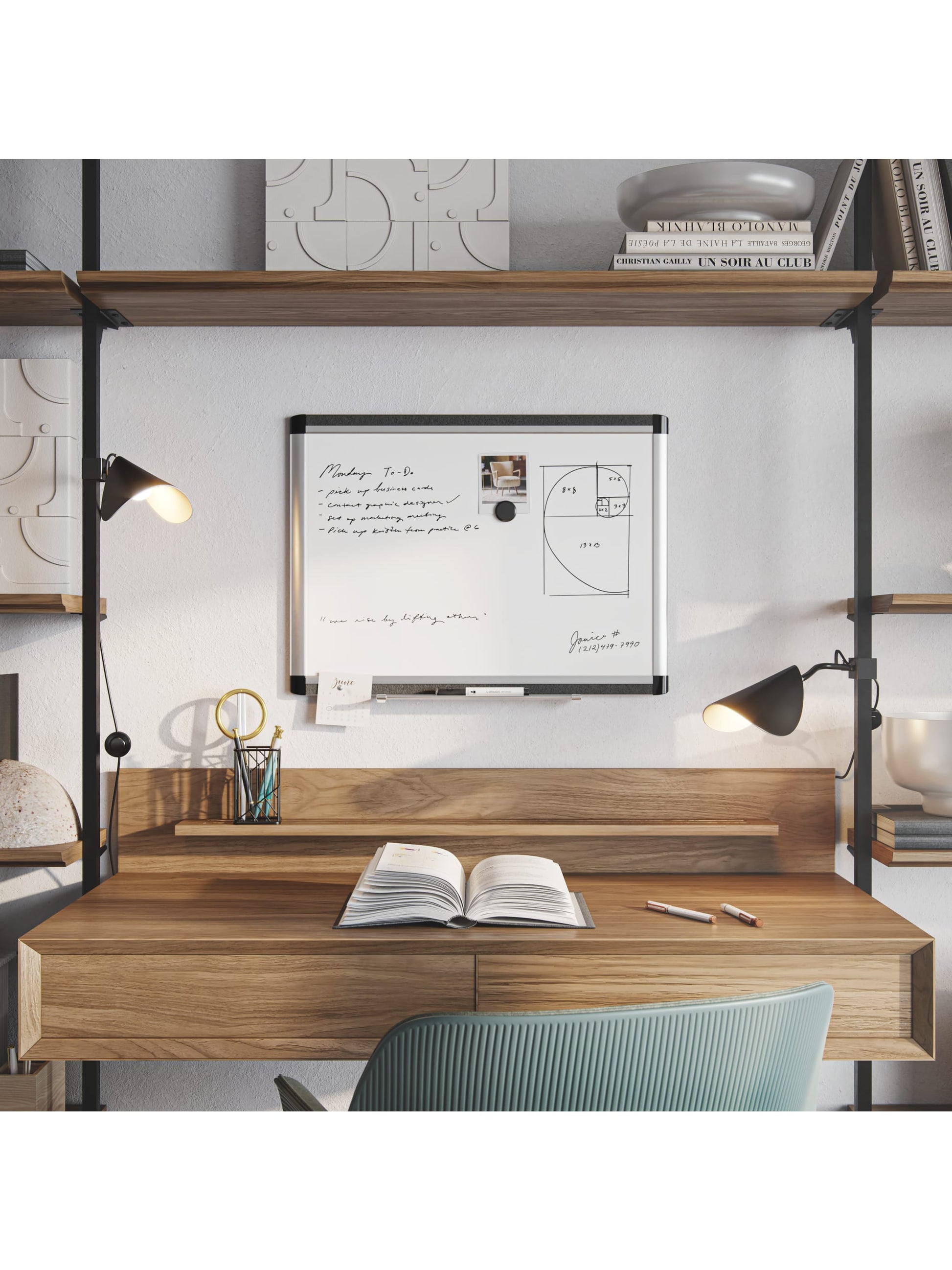 Aluminum PinIt Frame Dry Erase Board, Pinit Frame, Silver, White, 23" x 17", 2' or Smaller, White, 23" X 17" Size, Set of 1, 817894028047