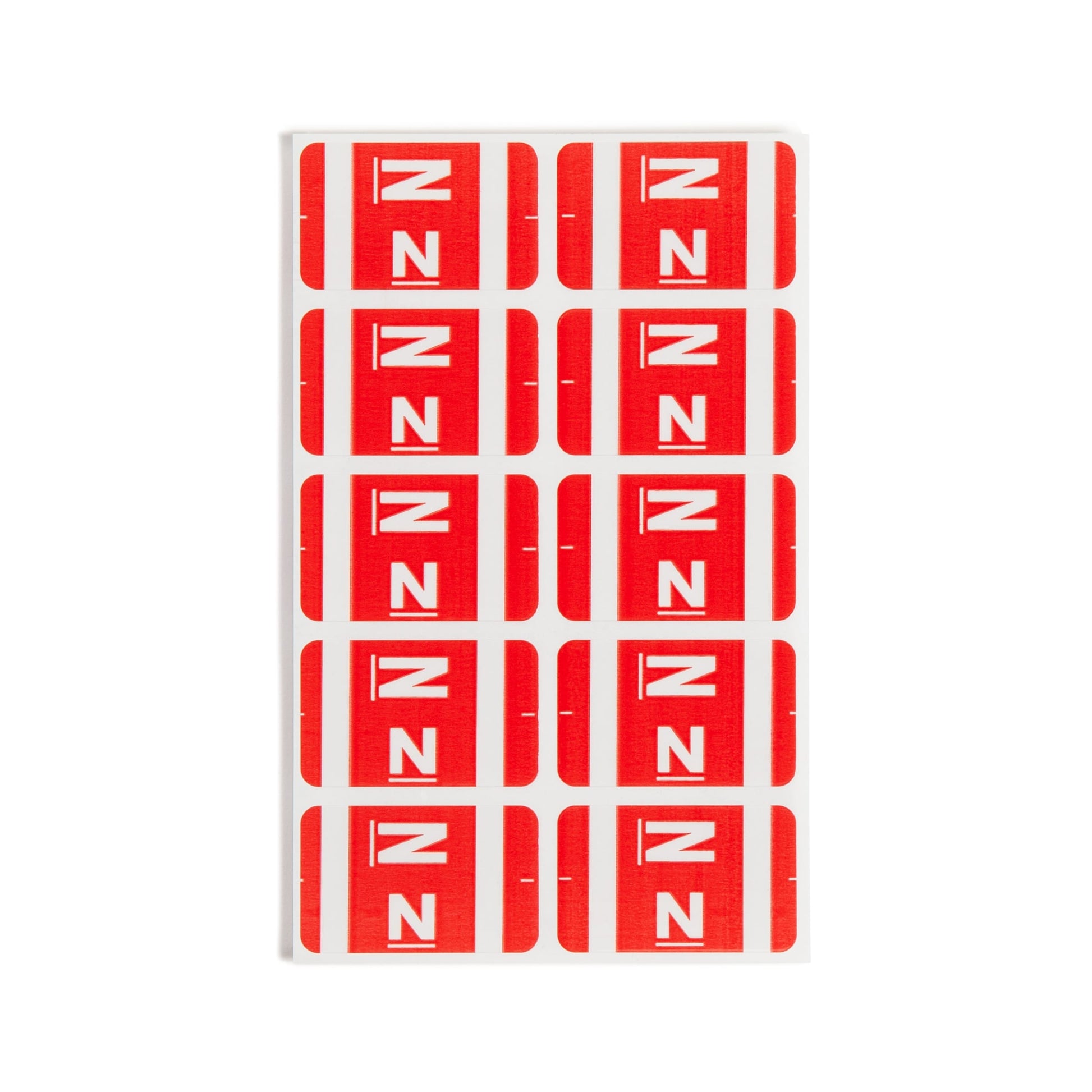 AlphaZ® ACCS Color Coded Alphabetic Labels - Sheets, Red Color, 1" X 1-5/8" Size, Set of 100, 086486671842