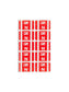 AlphaZ® ACCS Color Coded Alphabetic Labels - Sheets, Red Color, 1" X 1-5/8" Size, Set of 100, 086486671842