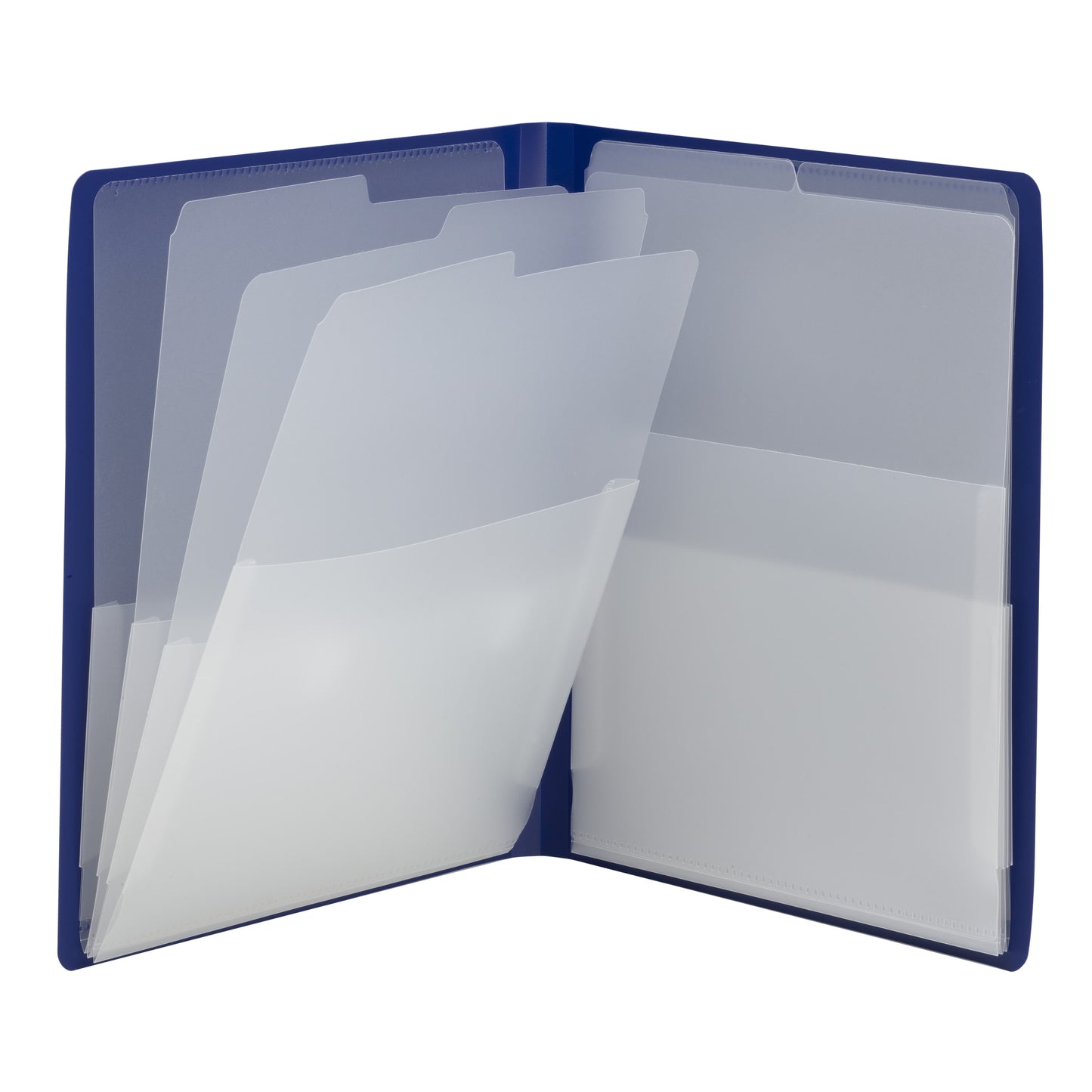 Organized Up® Poly Stackit® Organizers, 8 Pockets, Dark Blue Color, Letter Size, Set of 1, 086486877237