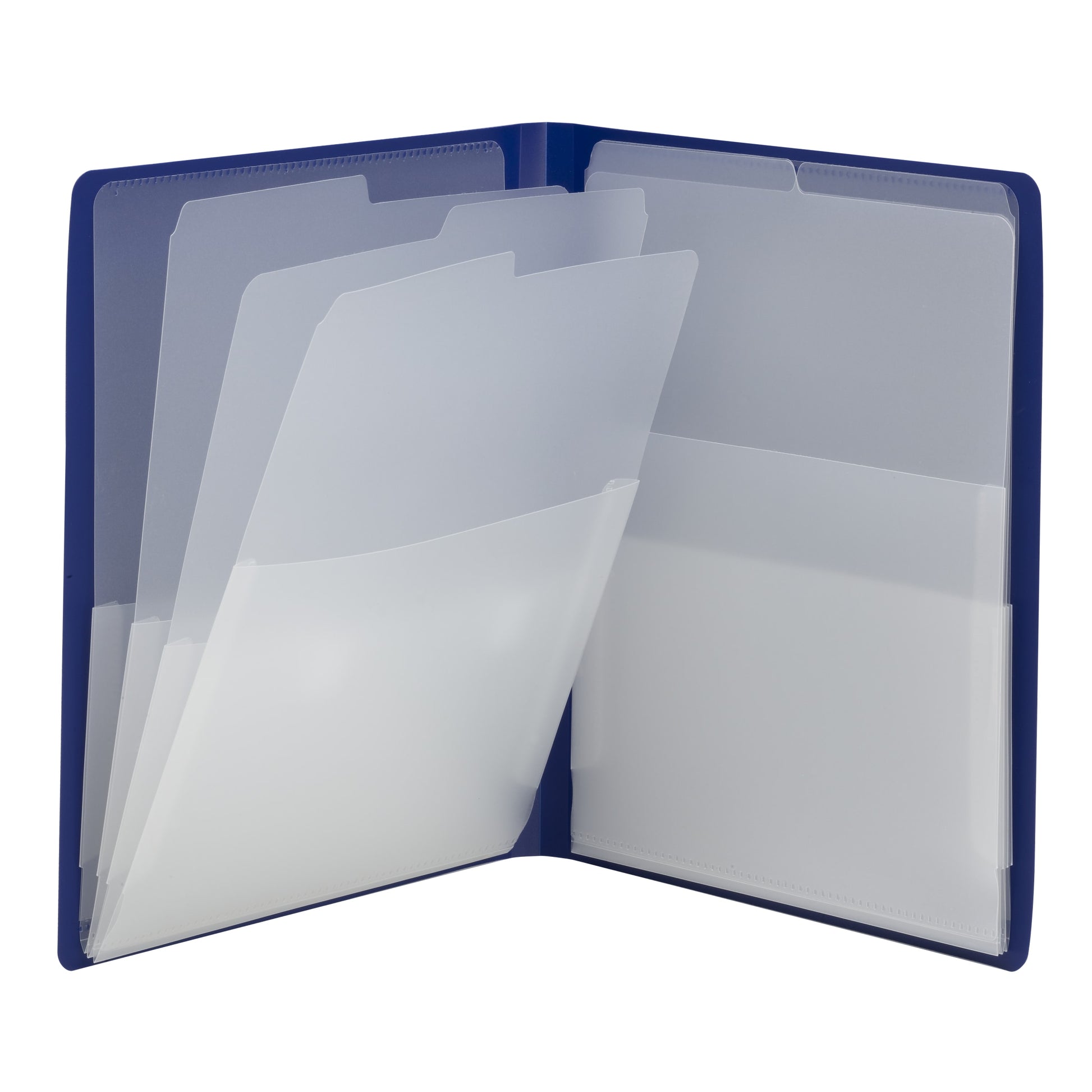 Organized Up® Poly Stackit® Organizers, 8 Pockets, Dark Blue Color, Letter Size, Set of 1, 086486877237