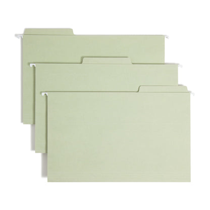 FasTab®/SafeSHIELD® Hanging File Fastener Folders, 1/3-Cut Tab, Moss Green Color, Legal Size, Set of 1, 086486651707