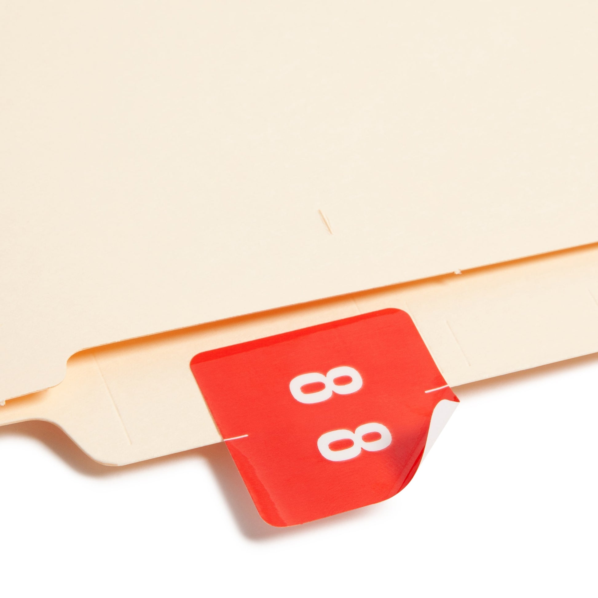 DCC Color-Coded Numeric Labels - Rolls, Red Color, 1-1/2" X 1-1/2" Size, Set of 250, 086486674287