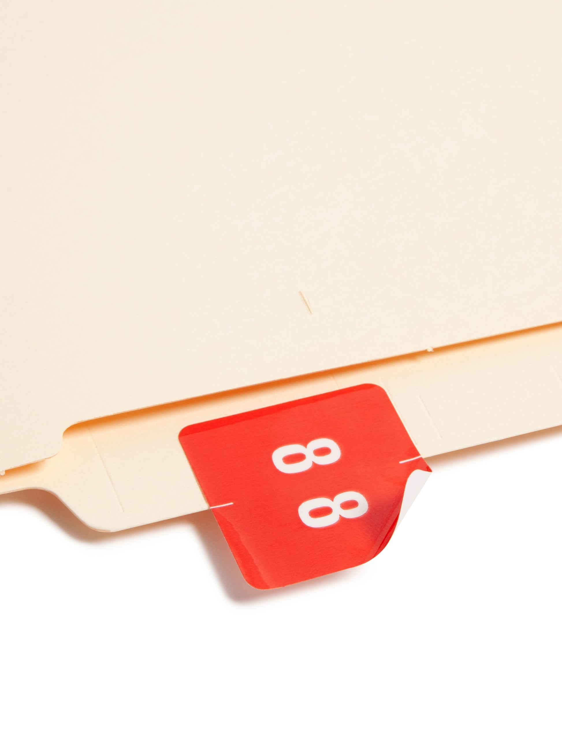 DCC Color-Coded Numeric Labels - Rolls, Red Color, 1-1/2" X 1-1/2" Size, Set of 250, 086486674287