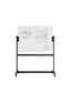 Double Sided Magnetic Glass Rolling Easel, White, 47" x 35", 4 x 3, White, 47" X 35" Size, Set of 1, 817894023684