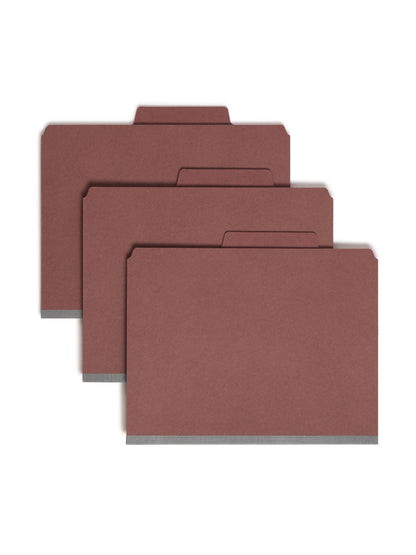 SuperTab® Classification File Folders, Red Color, Letter Size, Set of 10, 30086486140707