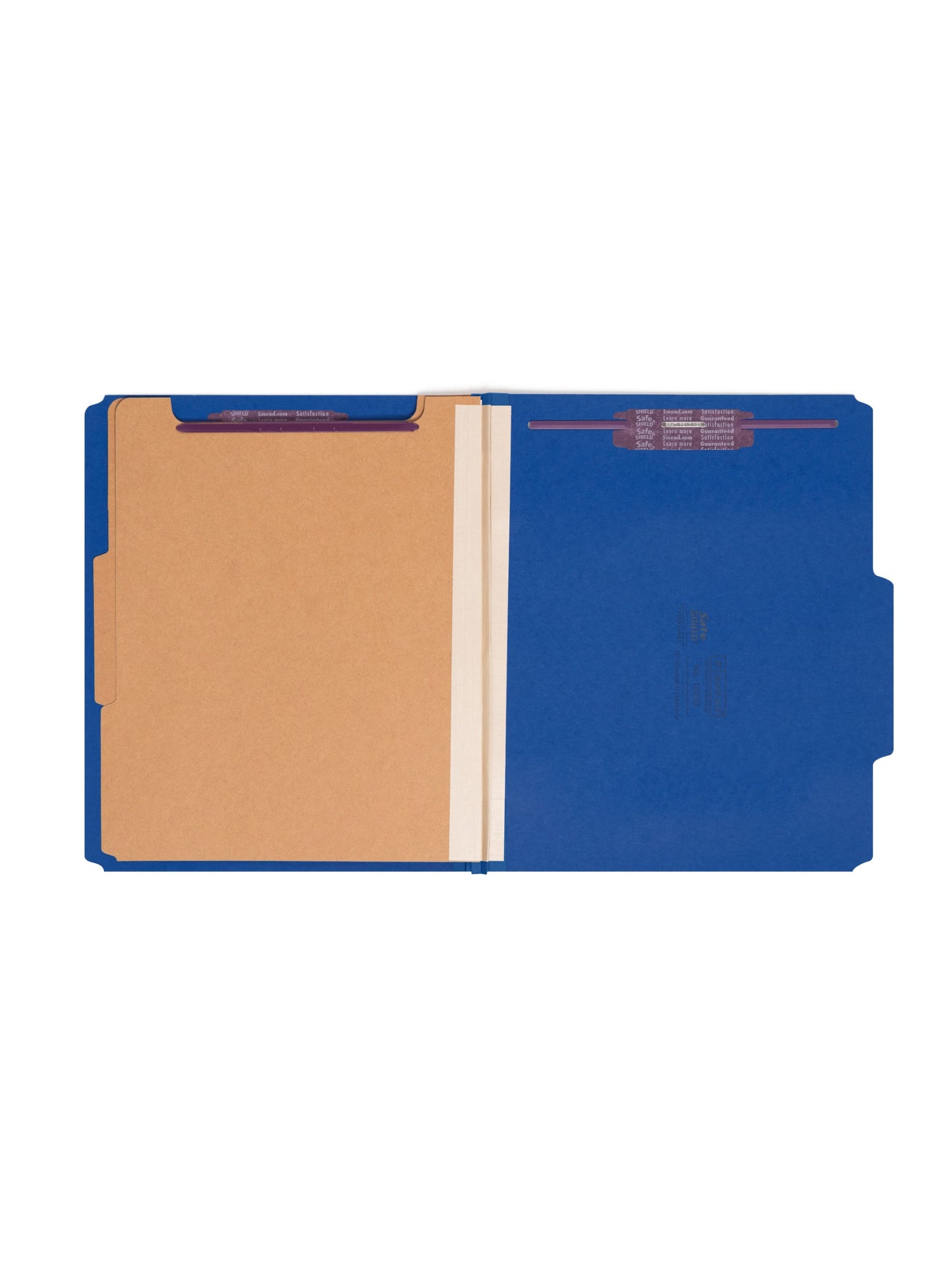 SafeSHIELD® Premium Pressboard Classification File Folders, 2 Dividers, 2 inch Expansion, 2/5-Cut Tab, Dark Blue Color, Letter Size, Set of 0, 30086486142008