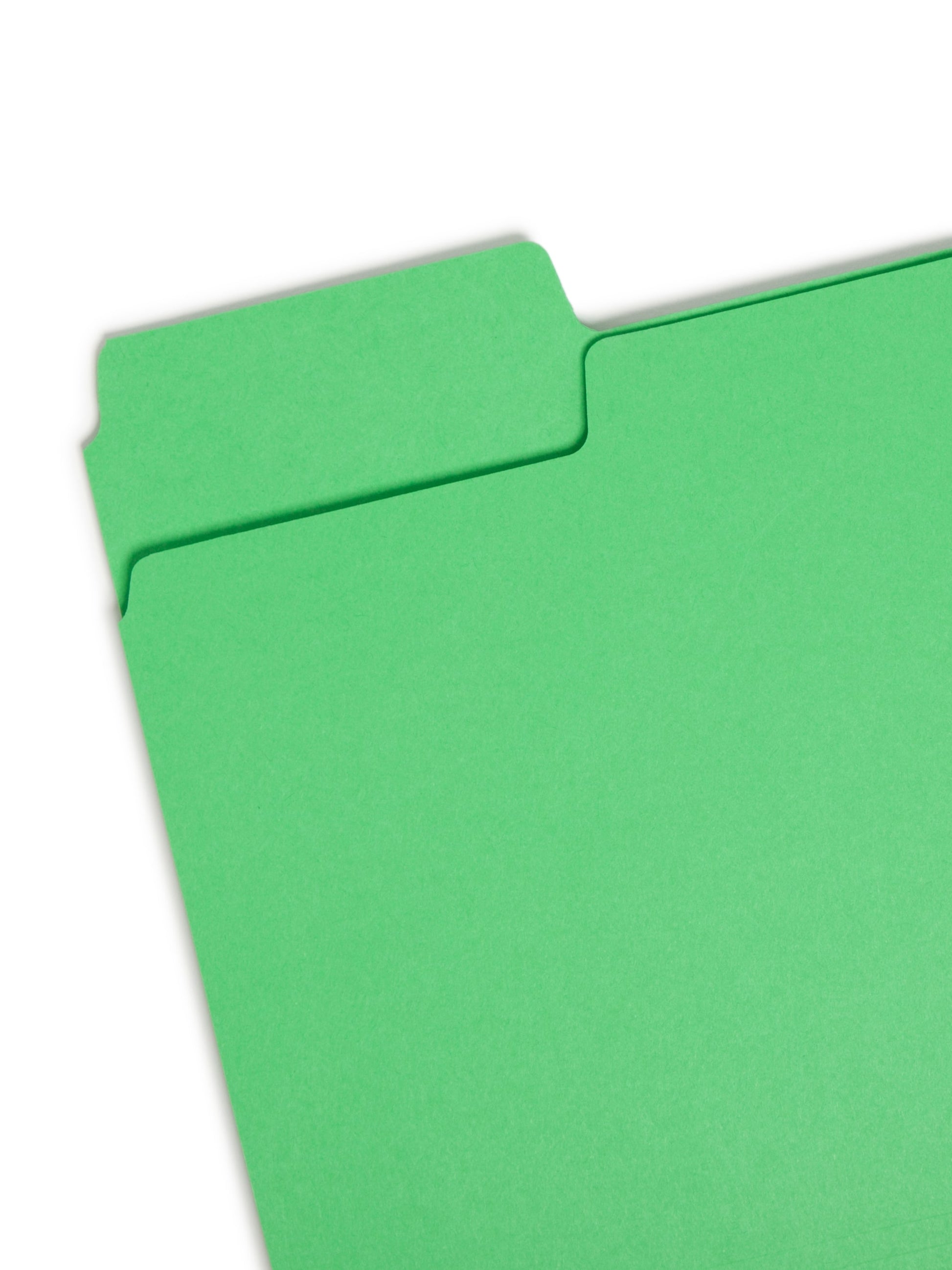 SuperTab® File Folders, 1/3-Cut Tab, Green Color, Letter Size, Set of 100, 086486119856