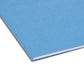 Reinforced Tab File Folders, Straight-Cut Tab, Blue Color, Letter Size, Set of 100, 086486120104